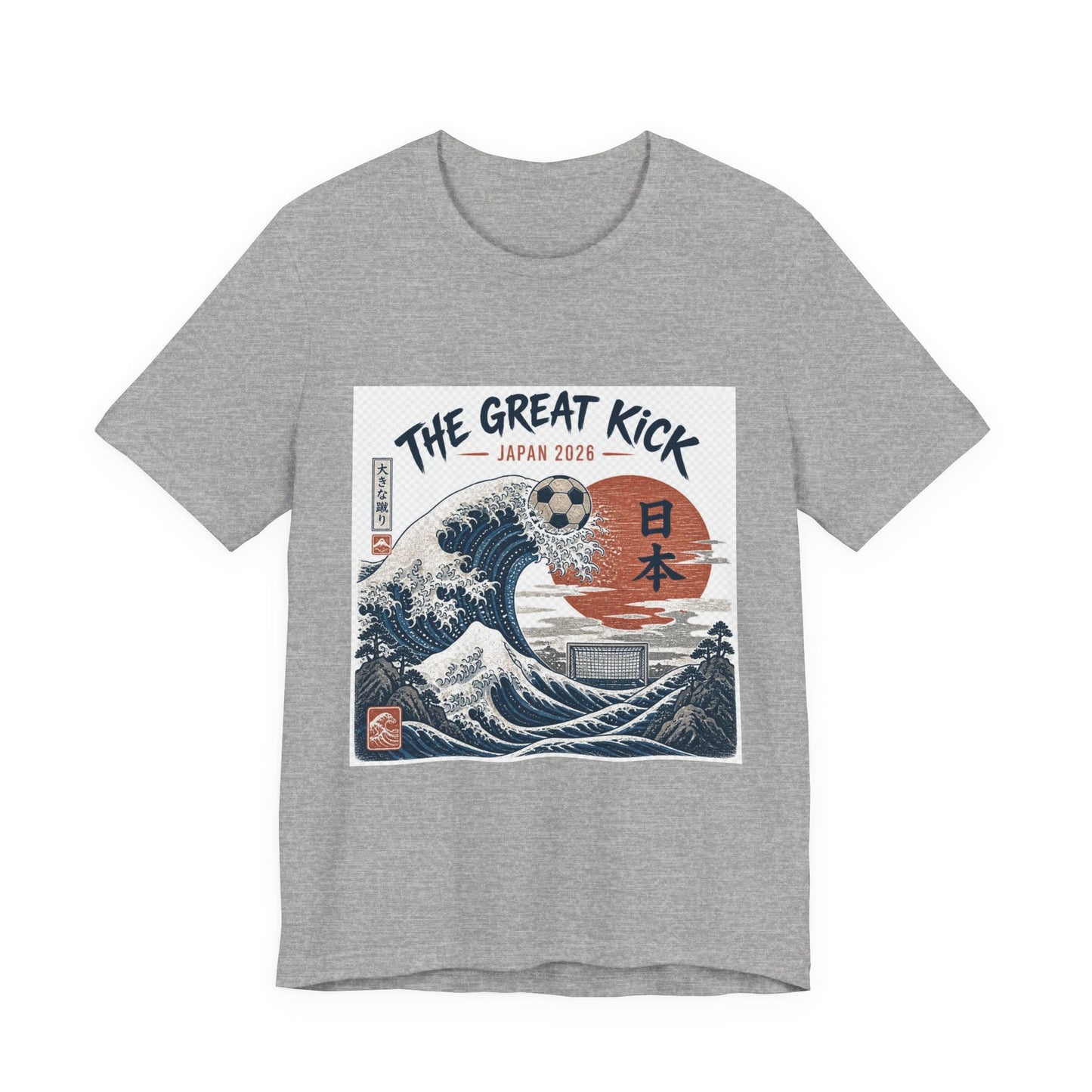 The Great Kick Japan 2028 Wave Tee — Vintage Japanese Surf & Martial Arts Graphic T-Shirt Printify