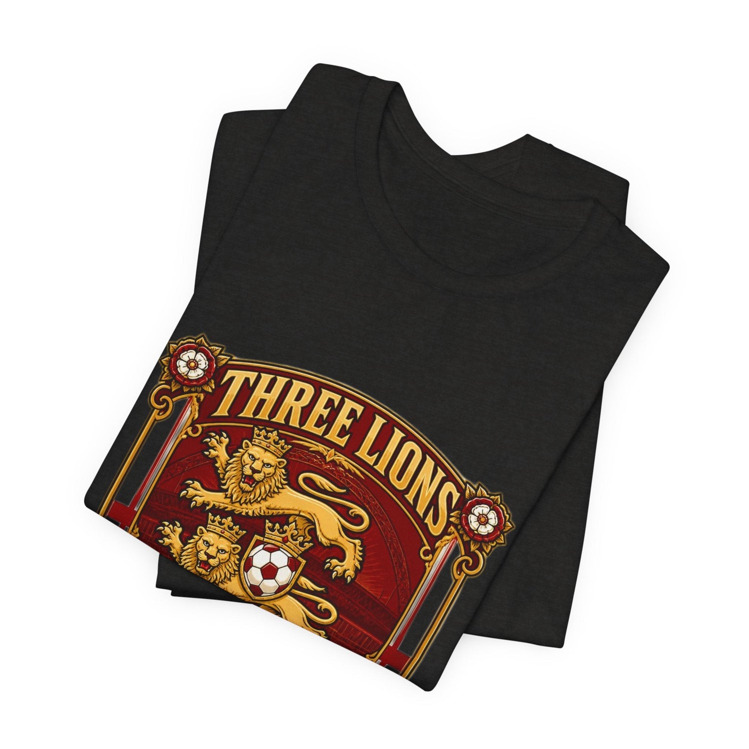 Three Lions England 2026 T‑Shirt — Vintage Football Crest Tee Printify