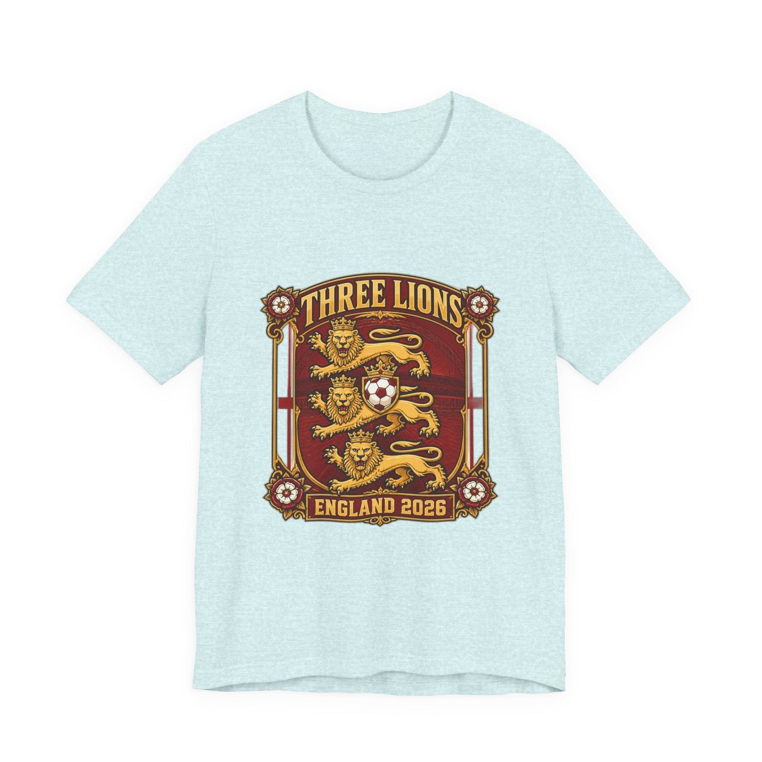 Three Lions England 2026 T‑Shirt — Vintage Football Crest Tee Printify