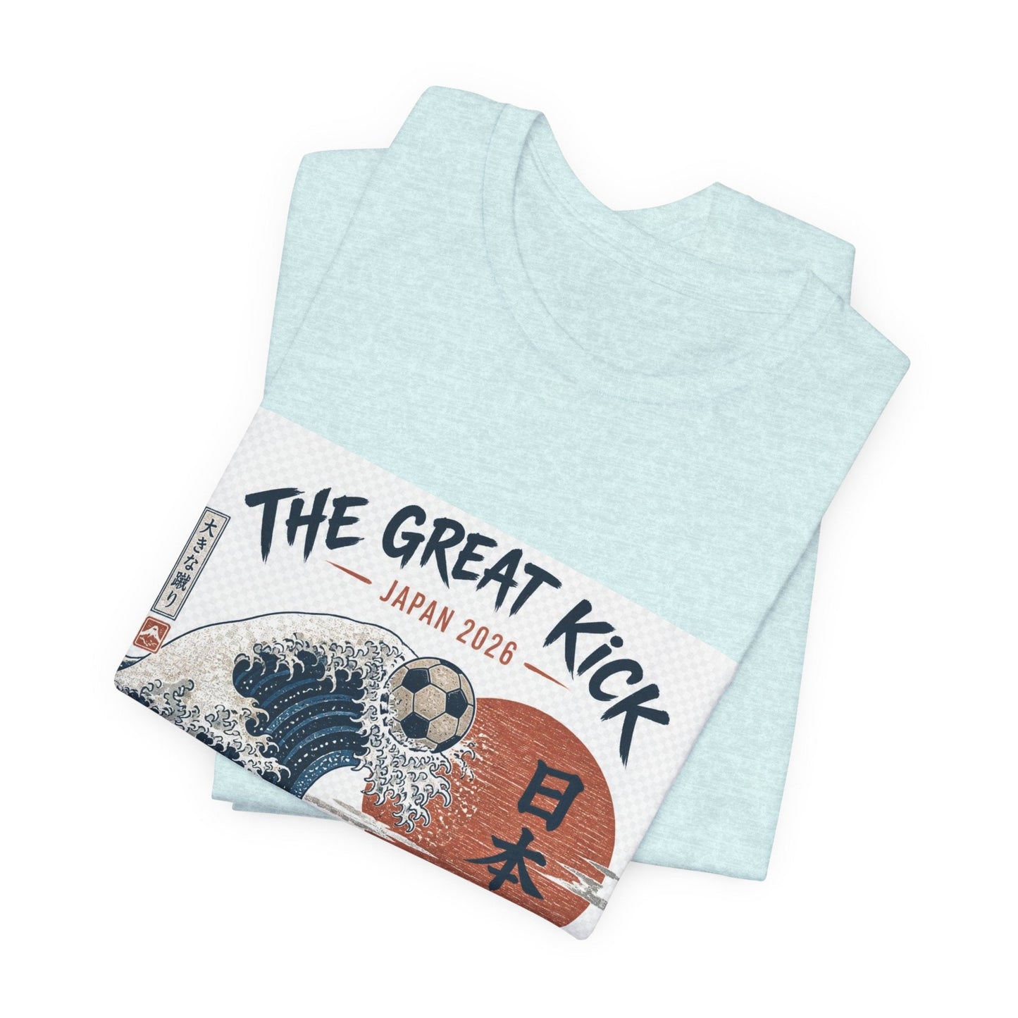 The Great Kick Japan 2028 Wave Tee — Vintage Japanese Surf & Martial Arts Graphic T-Shirt Printify