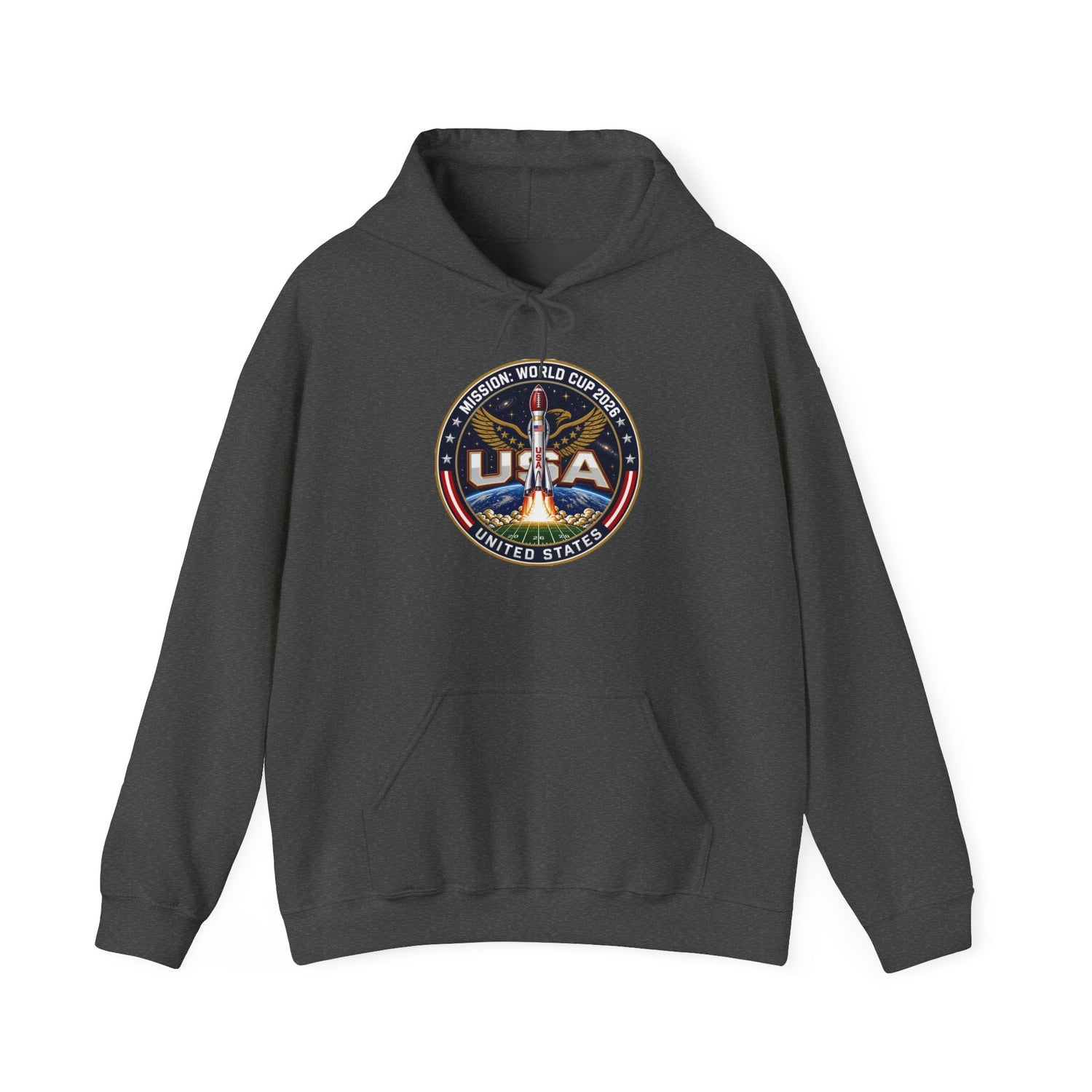 USA Eagle Patch Hoodie – Vintage American Flag Graphic Printify