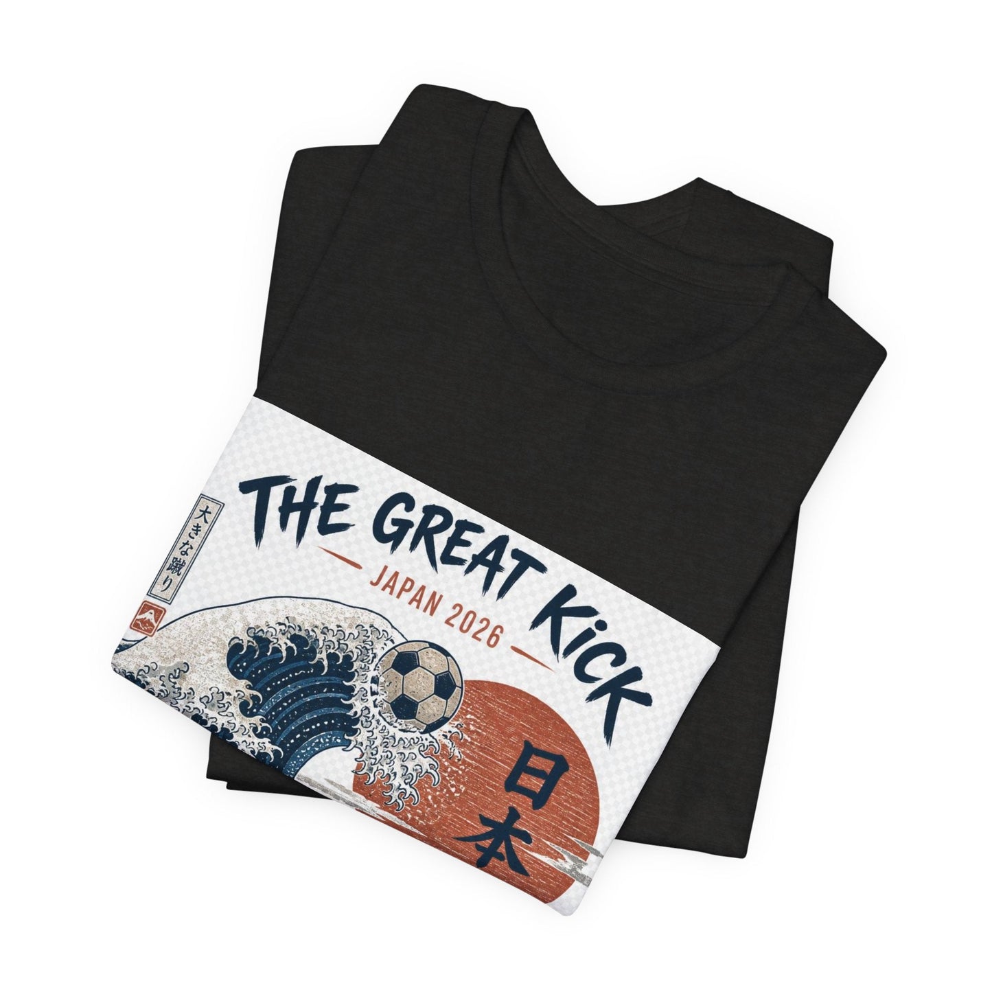 The Great Kick Japan 2028 Wave Tee — Vintage Japanese Surf & Martial Arts Graphic T-Shirt Printify