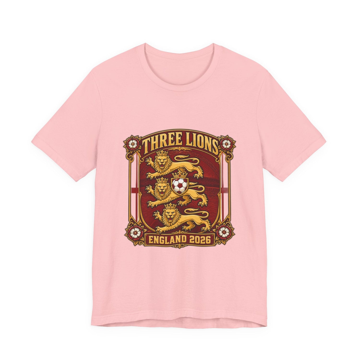 Three Lions England 2026 T‑Shirt — Vintage Football Crest Tee Printify