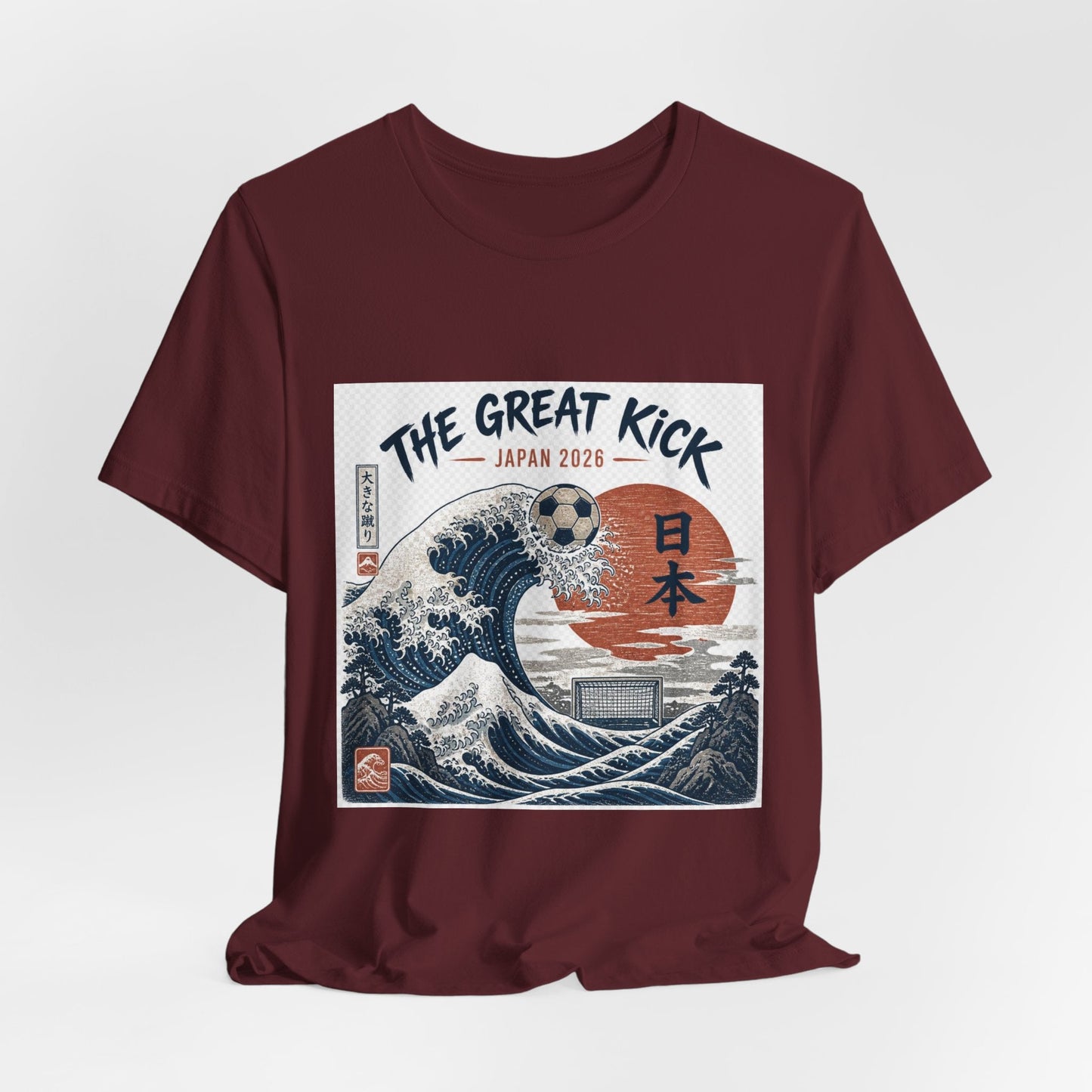 The Great Kick Japan 2028 Wave Tee — Vintage Japanese Surf & Martial Arts Graphic T-Shirt Printify