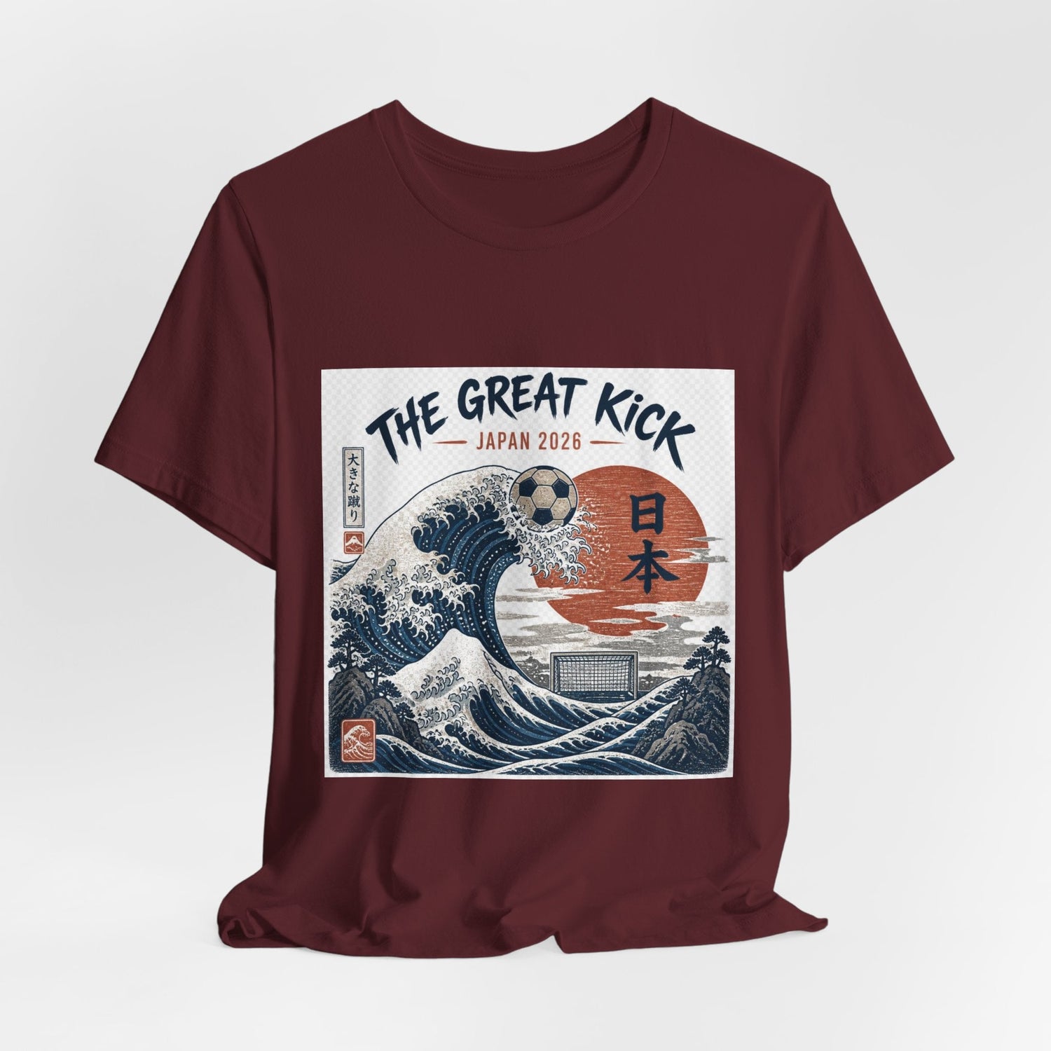 The Great Kick Japan 2028 Wave Tee — Vintage Japanese Surf & Martial Arts Graphic T-Shirt Printify