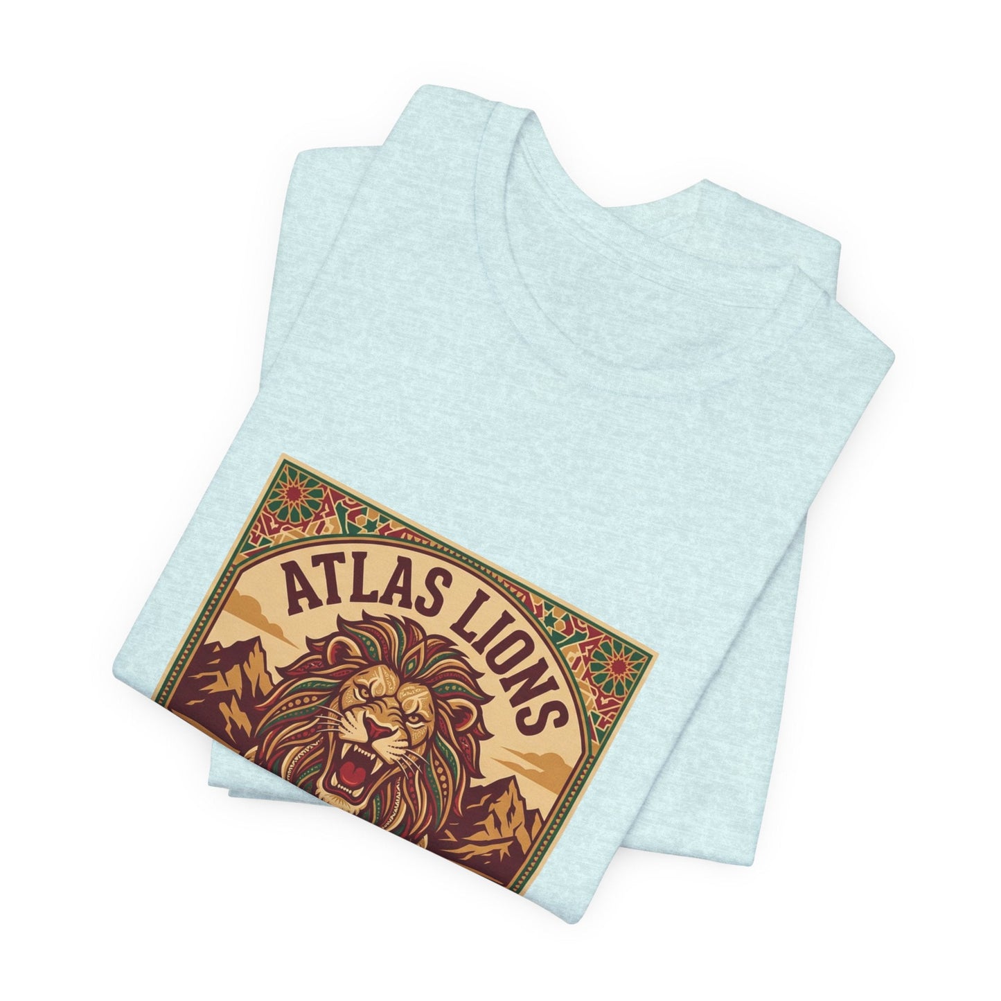 Atlas Lions Morocco 2026 Tee — Vintage Soccer Lion Graphic T-Shirt Printify