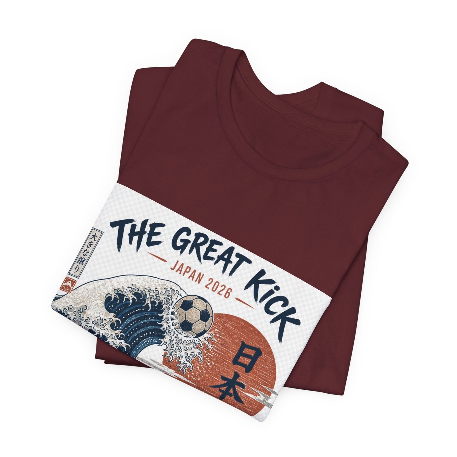The Great Kick Japan 2028 Wave Tee — Vintage Japanese Surf & Martial Arts Graphic T-Shirt Printify