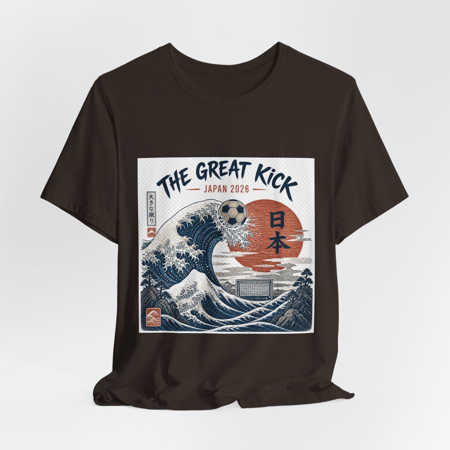 The Great Kick Japan 2028 Wave Tee — Vintage Japanese Surf & Martial Arts Graphic T-Shirt Printify