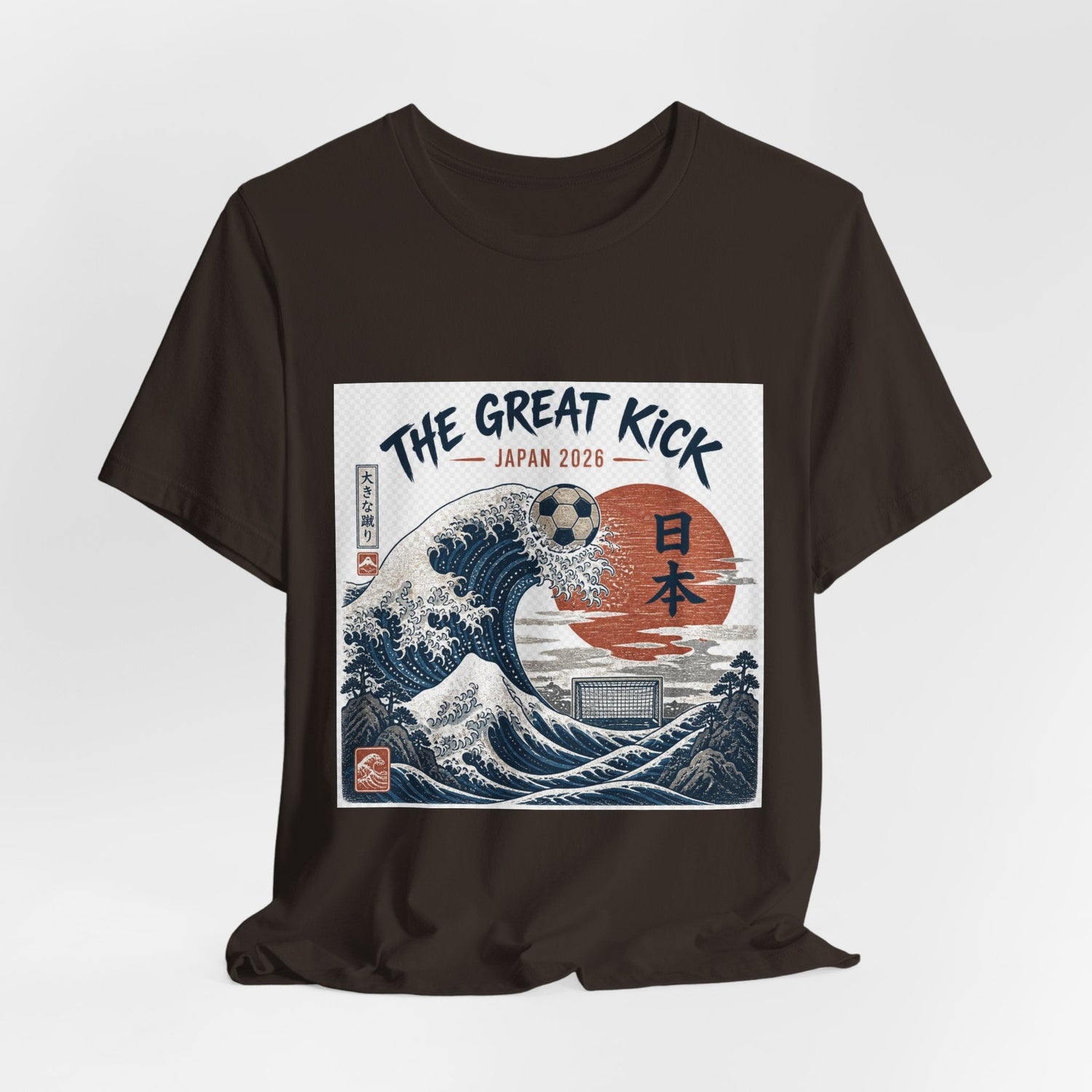 The Great Kick Japan 2028 Wave Tee — Vintage Japanese Surf & Martial Arts Graphic T-Shirt Printify
