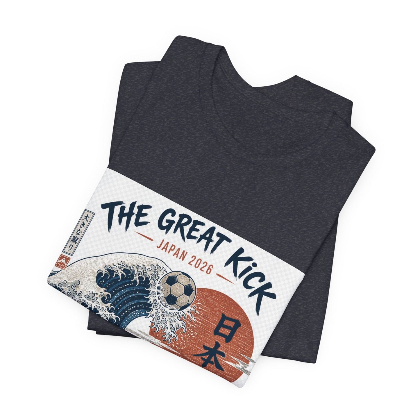 The Great Kick Japan 2028 Wave Tee — Vintage Japanese Surf & Martial Arts Graphic T-Shirt Printify