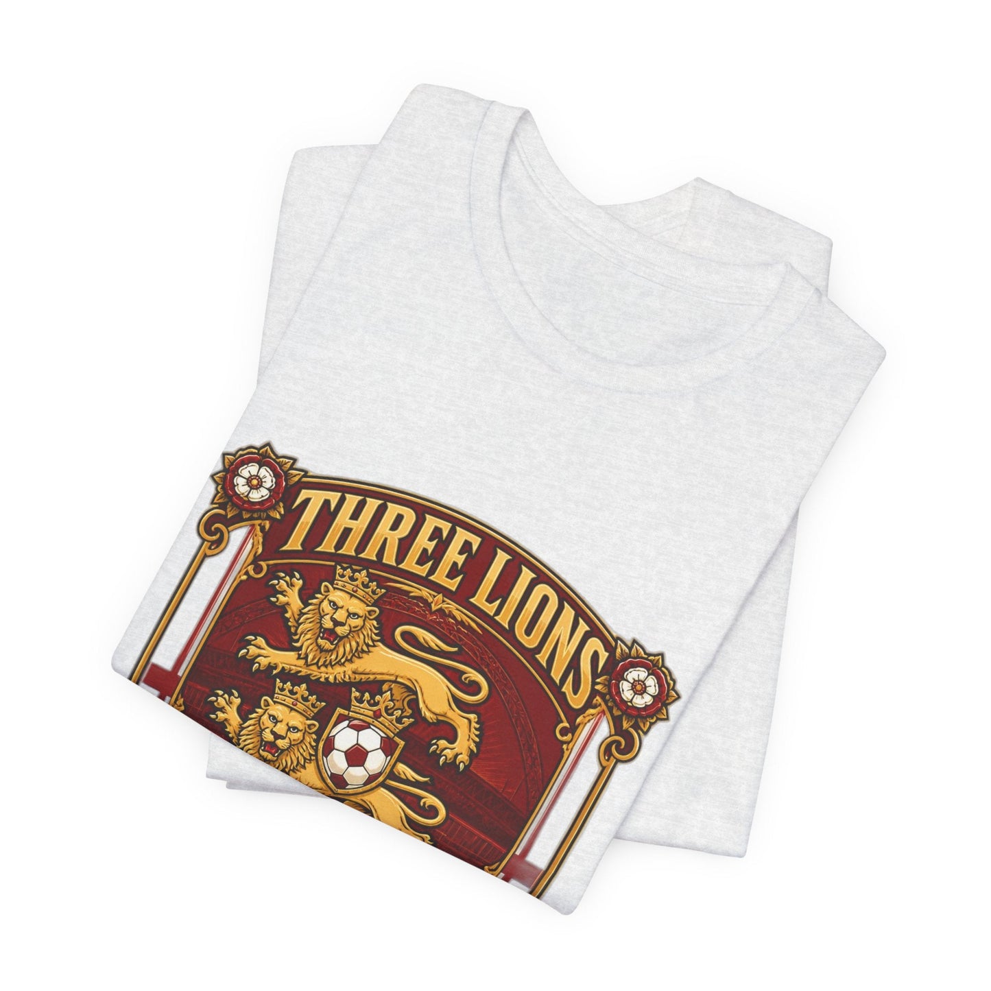 Three Lions England 2026 T‑Shirt — Vintage Football Crest Tee Printify