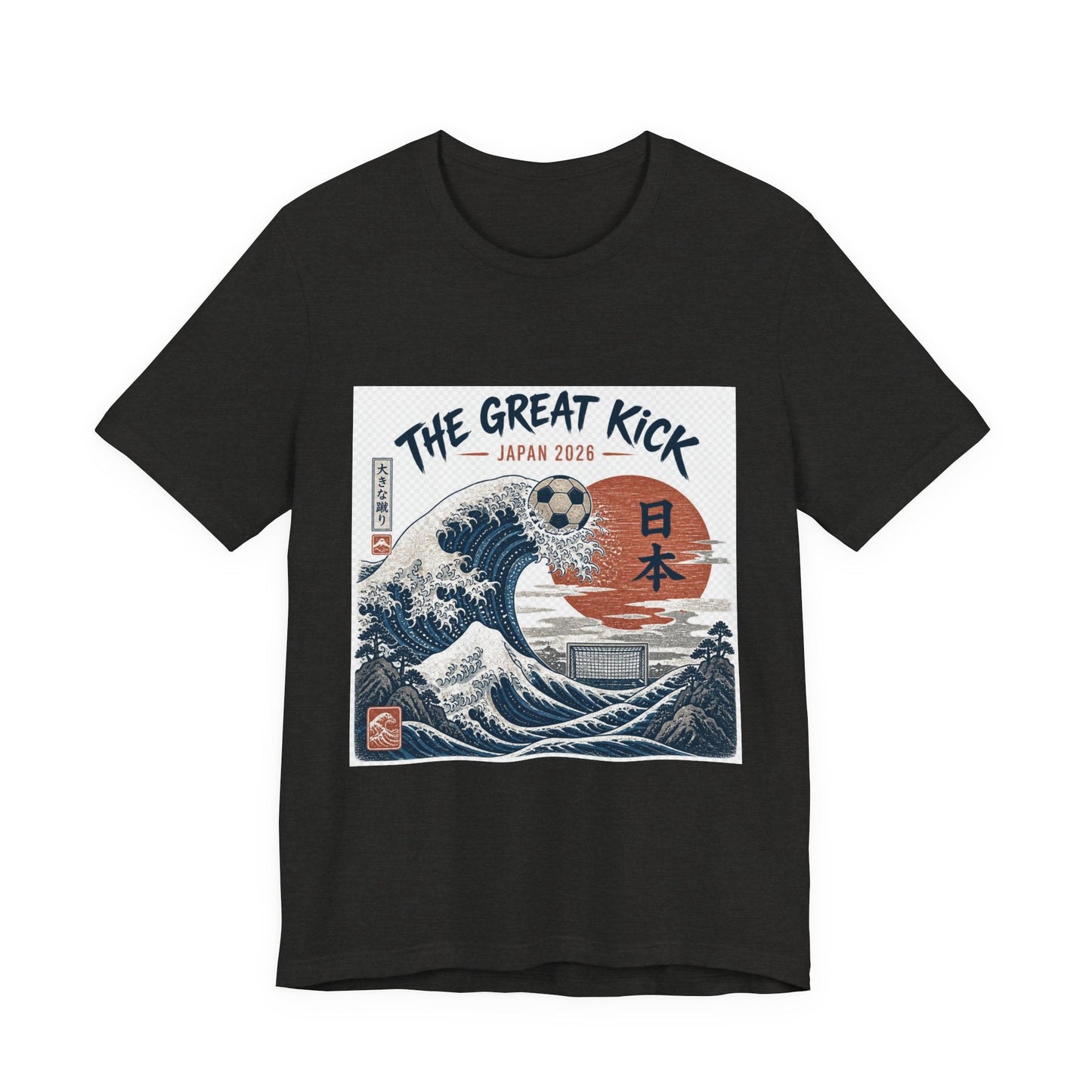 The Great Kick Japan 2028 Wave Tee — Vintage Japanese Surf & Martial Arts Graphic T-Shirt Printify