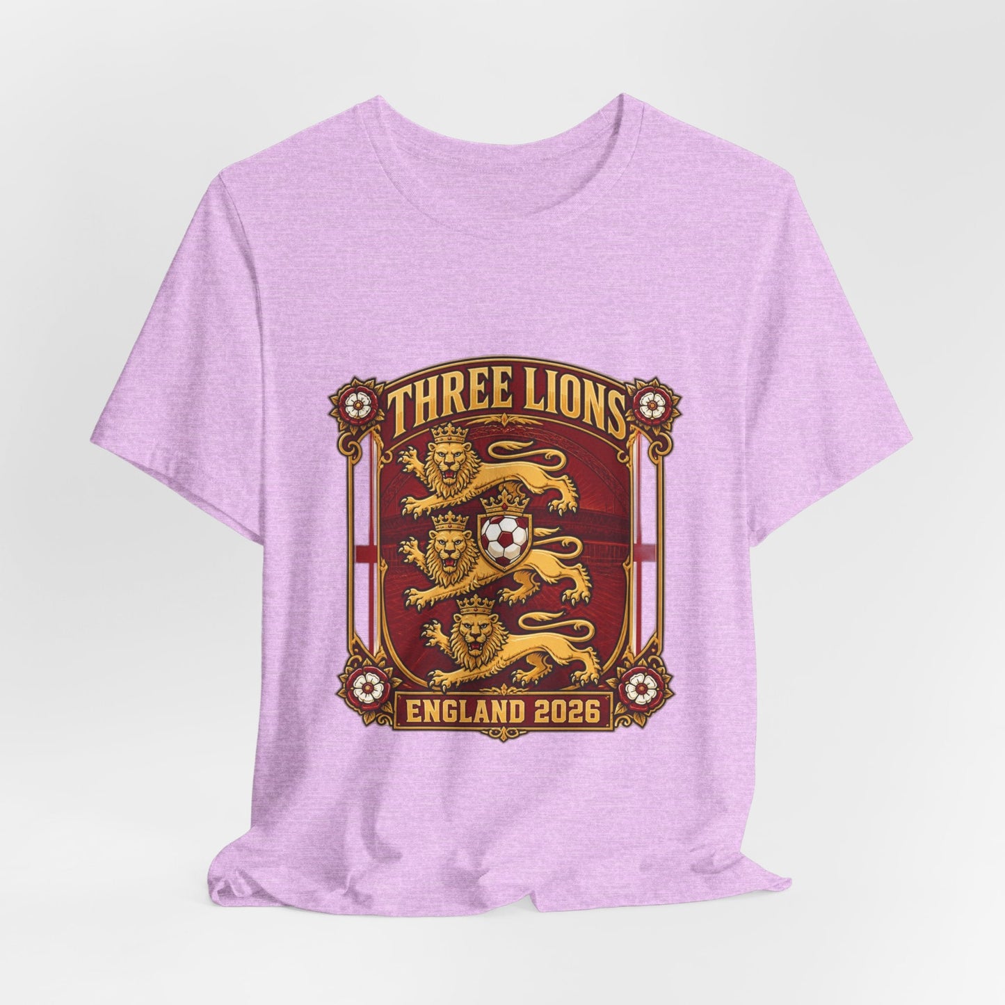 Three Lions England 2026 T‑Shirt — Vintage Football Crest Tee Printify