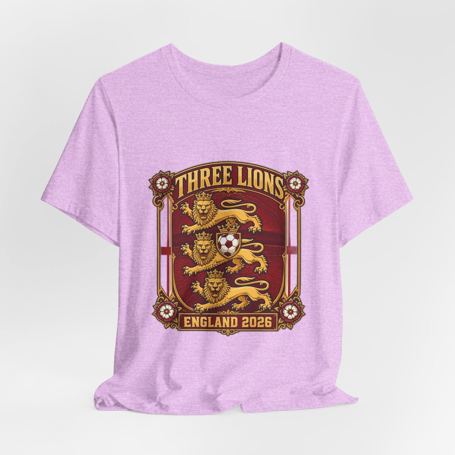 Three Lions England 2026 T‑Shirt — Vintage Football Crest Tee Printify