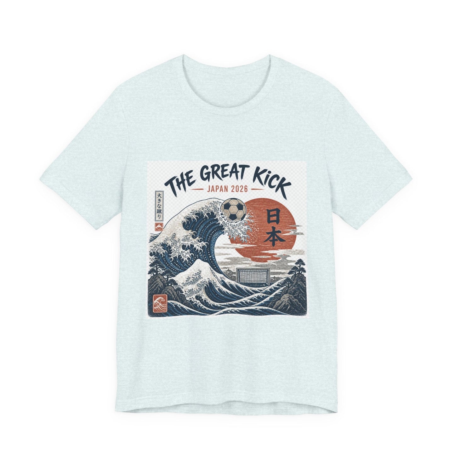 The Great Kick Japan 2028 Wave Tee — Vintage Japanese Surf & Martial Arts Graphic T-Shirt Printify