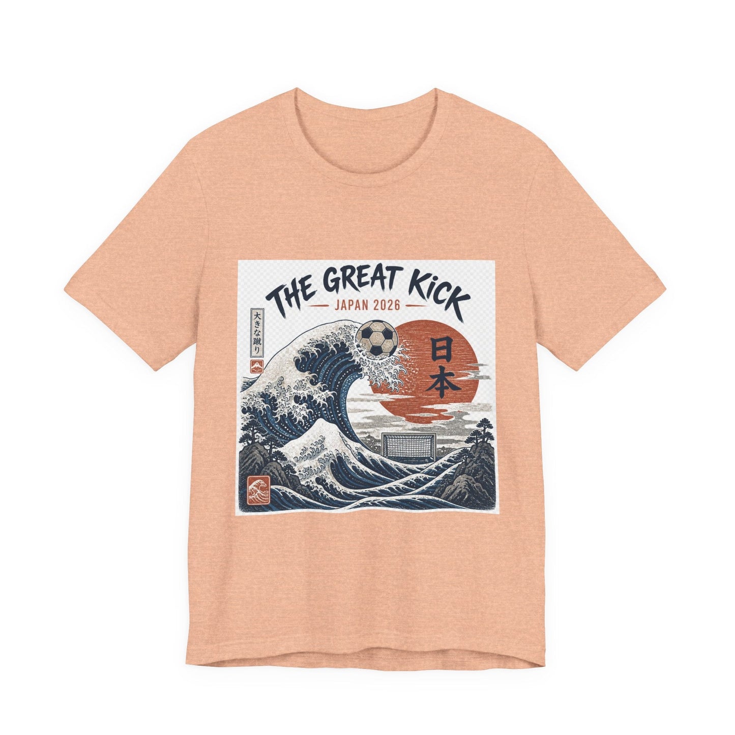 The Great Kick Japan 2028 Wave Tee — Vintage Japanese Surf & Martial Arts Graphic T-Shirt Printify