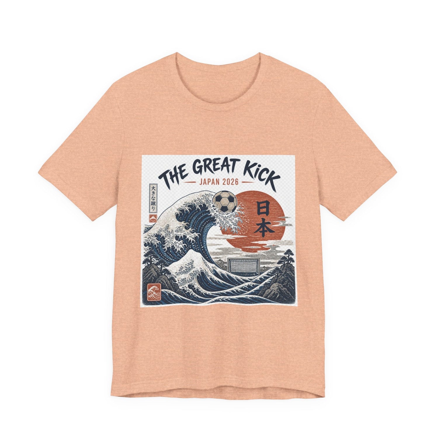 The Great Kick Japan 2028 Wave Tee — Vintage Japanese Surf & Martial Arts Graphic T-Shirt Printify