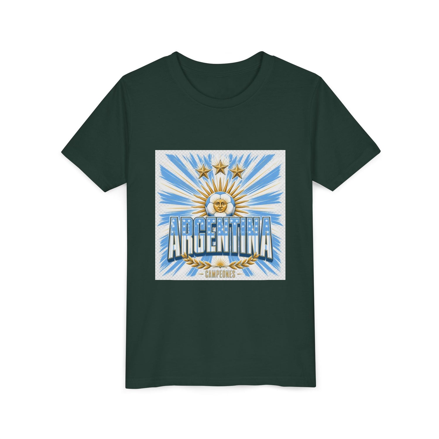 Argentina Youth Tee — Sun of May Flag Design Printify