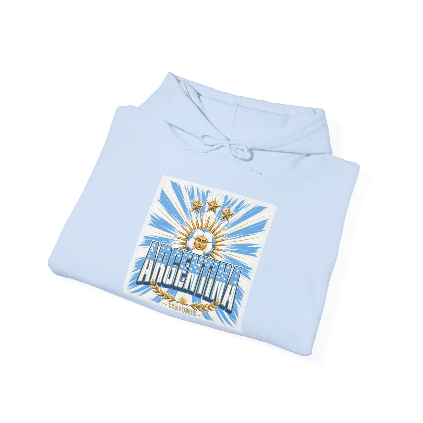 Argentina Sunburst Hoodie – Retro Argentine Flag Graphic Pullover Printify