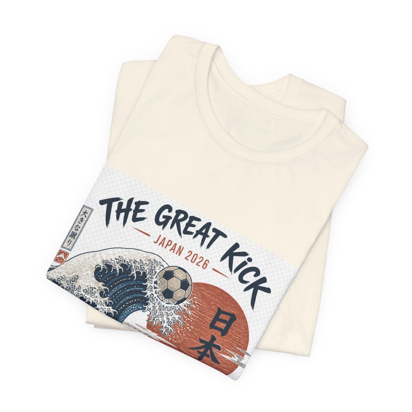 The Great Kick Japan 2028 Wave Tee — Vintage Japanese Surf & Martial Arts Graphic T-Shirt Printify