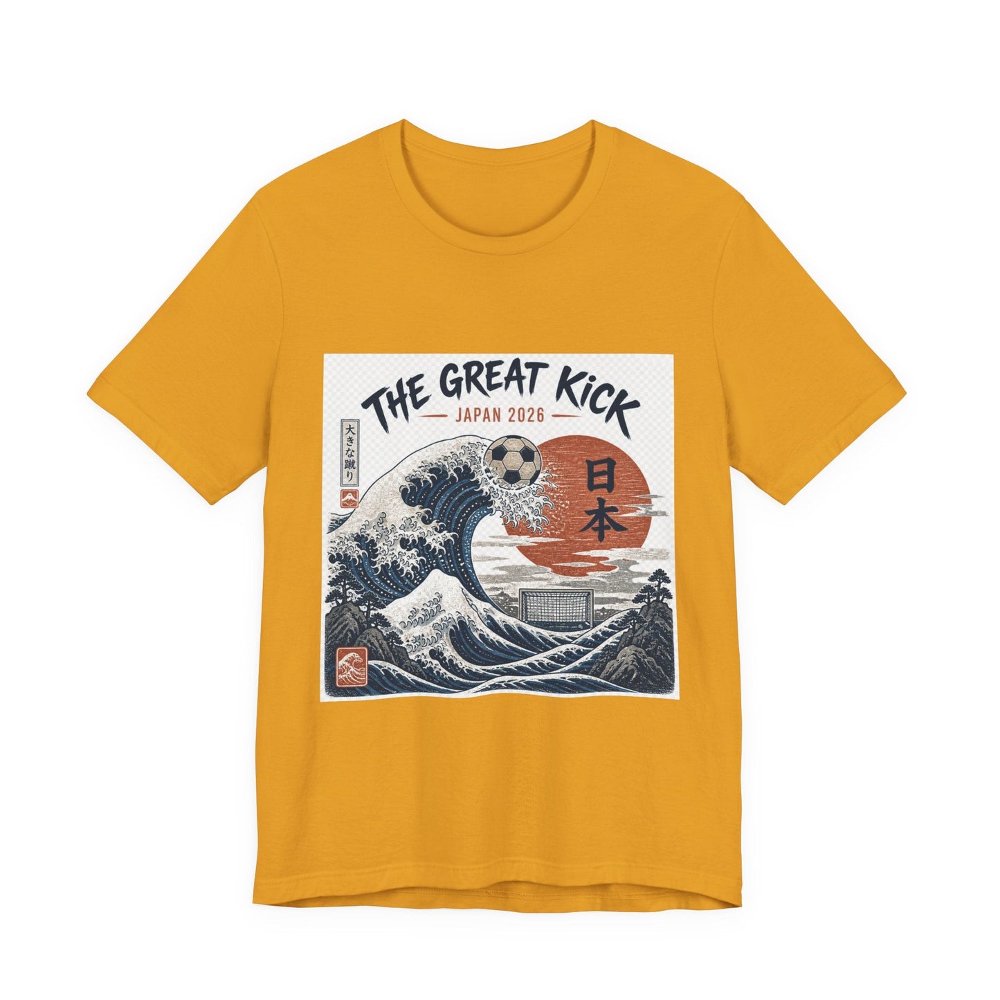 The Great Kick Japan 2028 Wave Tee — Vintage Japanese Surf & Martial Arts Graphic T-Shirt Printify