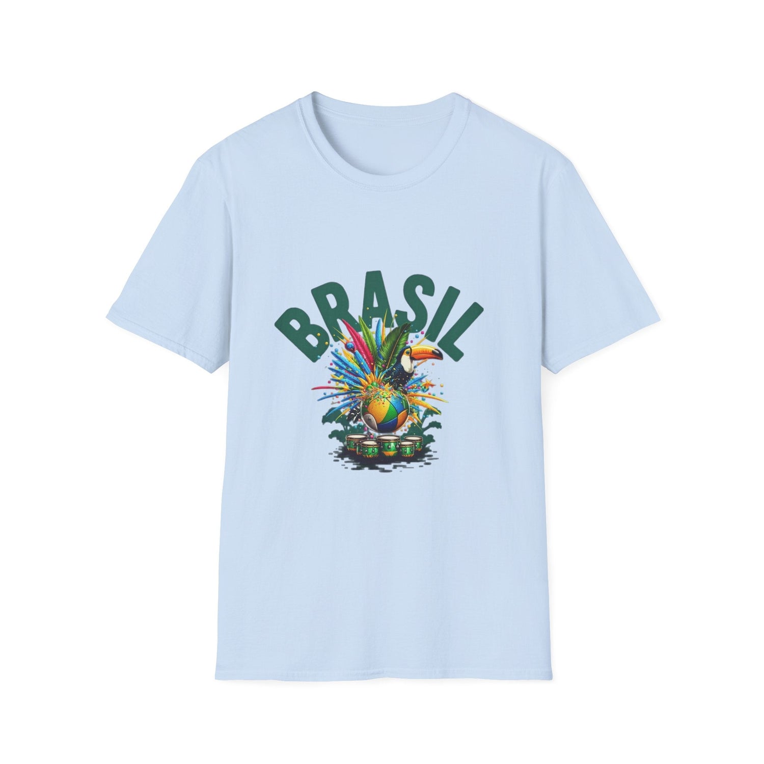 Brasil Tropical T-Shirt – Colorful Carnival Pineapple Graphic Tee Printify