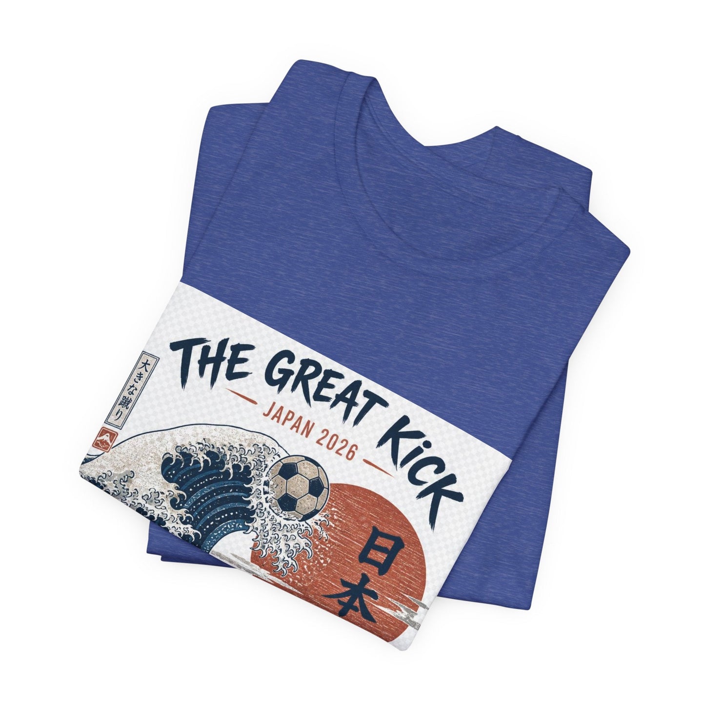The Great Kick Japan 2028 Wave Tee — Vintage Japanese Surf & Martial Arts Graphic T-Shirt Printify