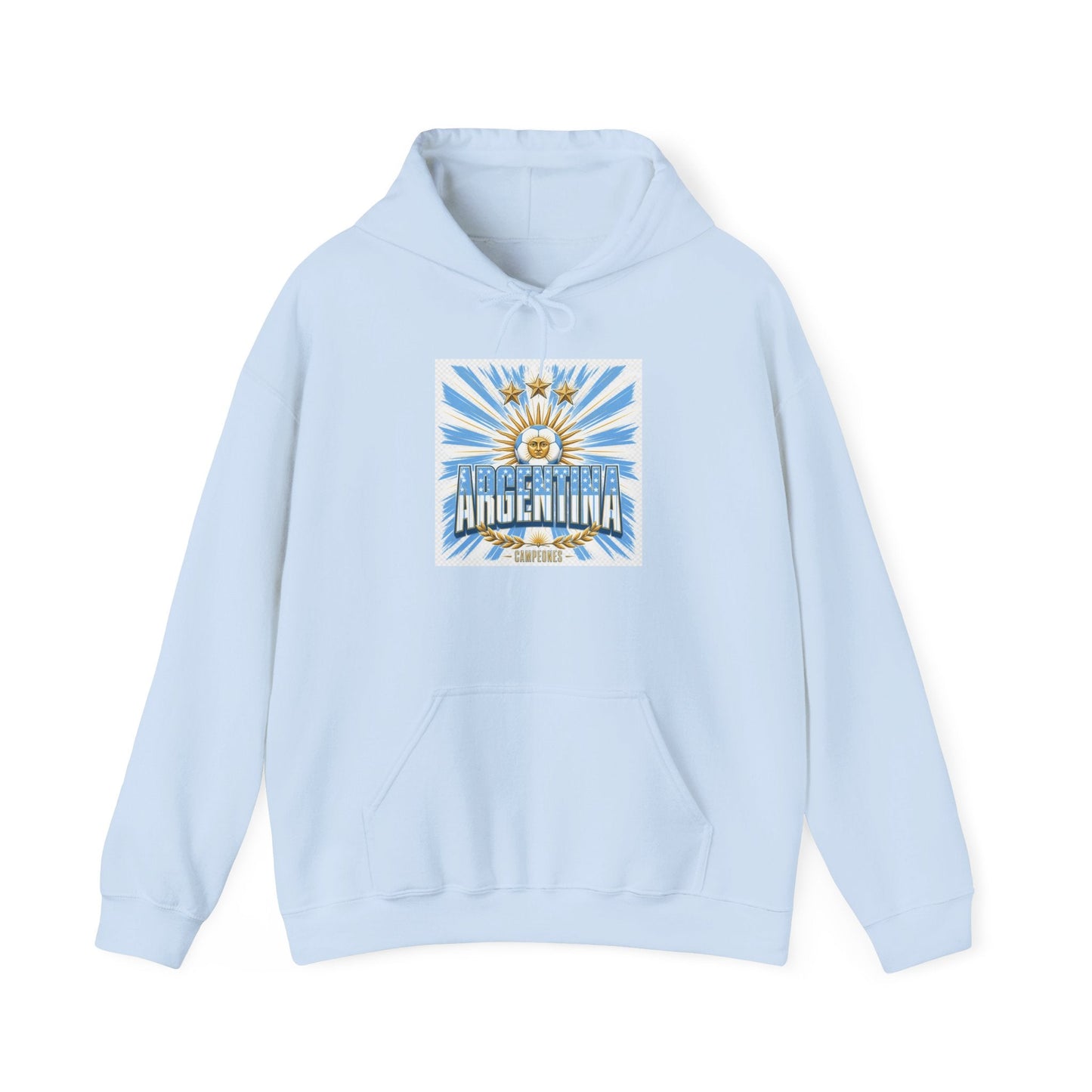 Argentina Sunburst Hoodie – Retro Argentine Flag Graphic Pullover Printify