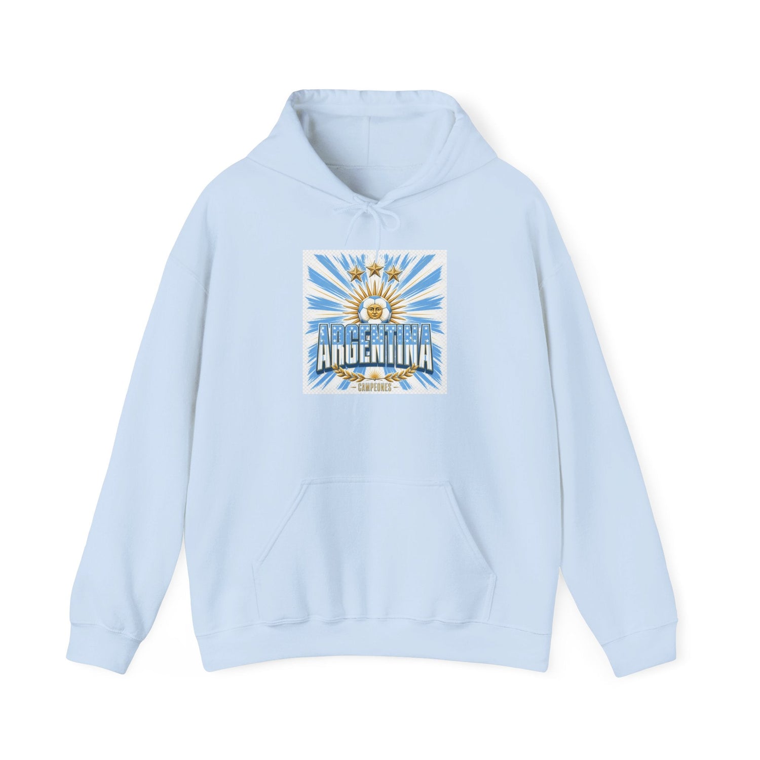 Argentina Sunburst Hoodie – Retro Argentine Flag Graphic Pullover Printify