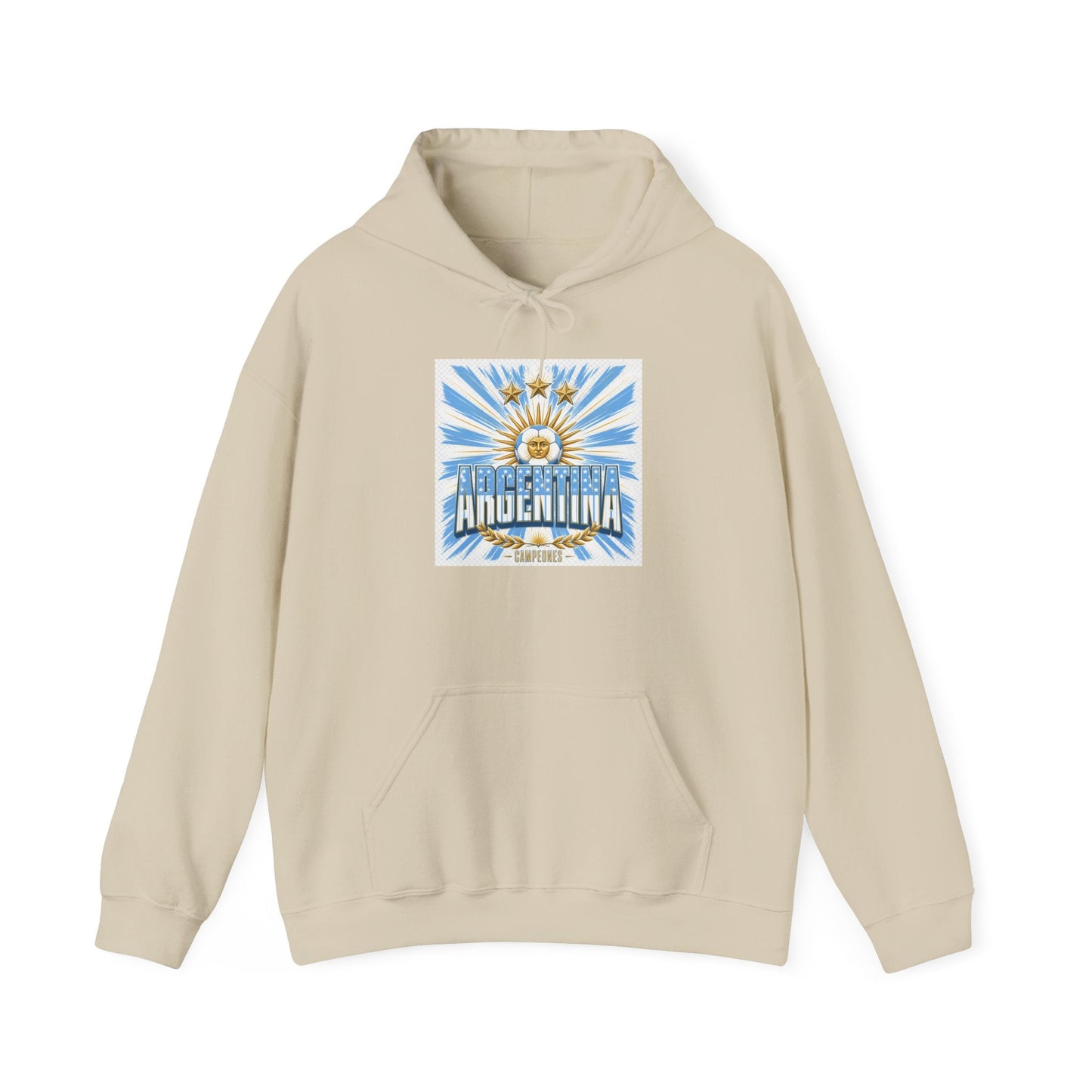 Argentina Sunburst Hoodie – Retro Argentine Flag Graphic Pullover Printify