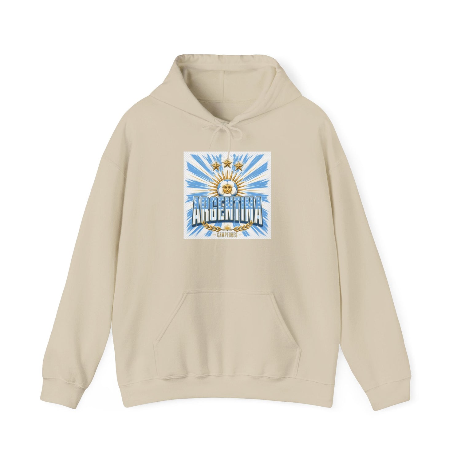 Argentina Sunburst Hoodie – Retro Argentine Flag Graphic Pullover Printify