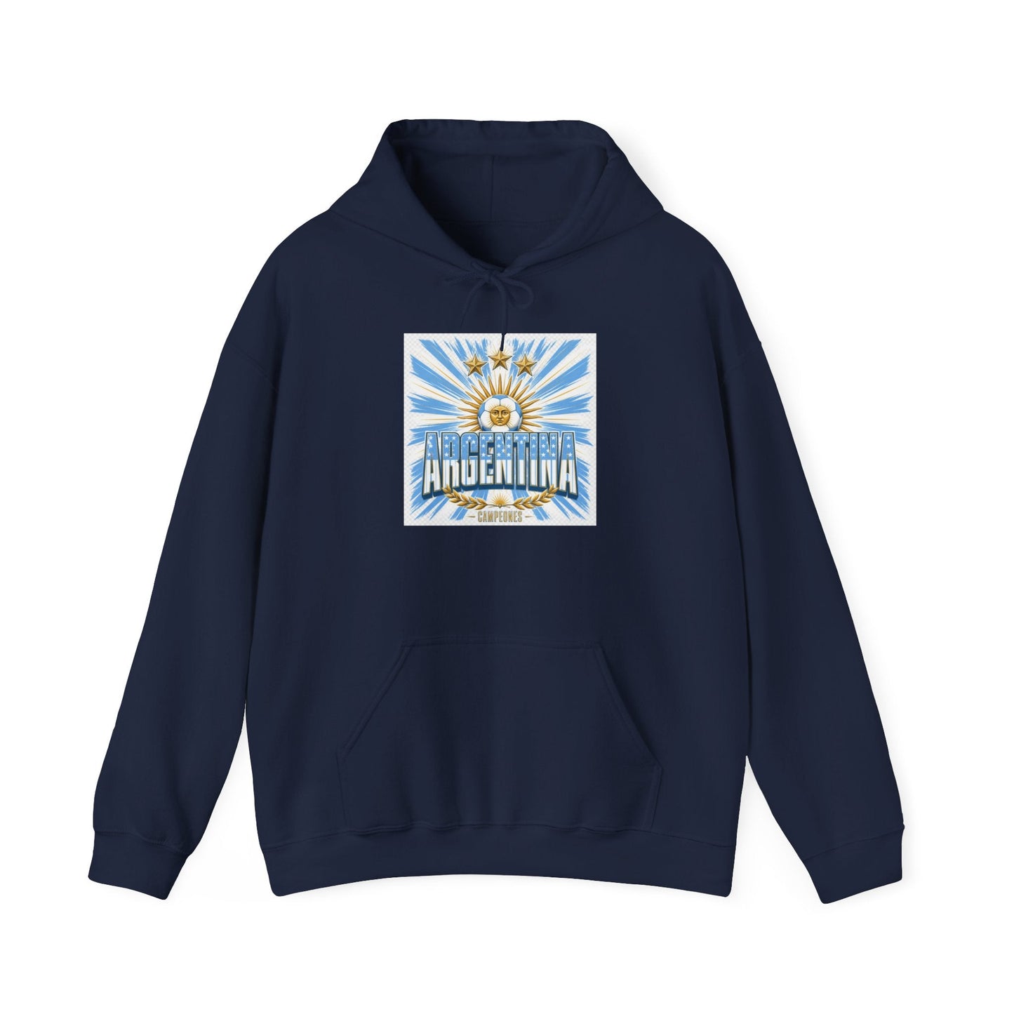 Argentina Sunburst Hoodie – Retro Argentine Flag Graphic Pullover Printify