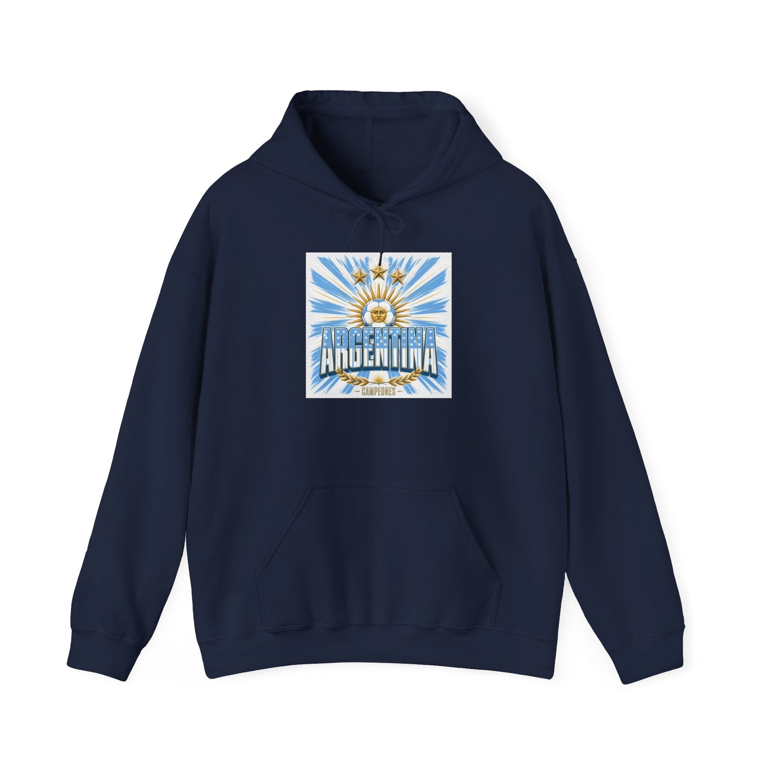 Argentina Sunburst Hoodie – Retro Argentine Flag Graphic Pullover Printify