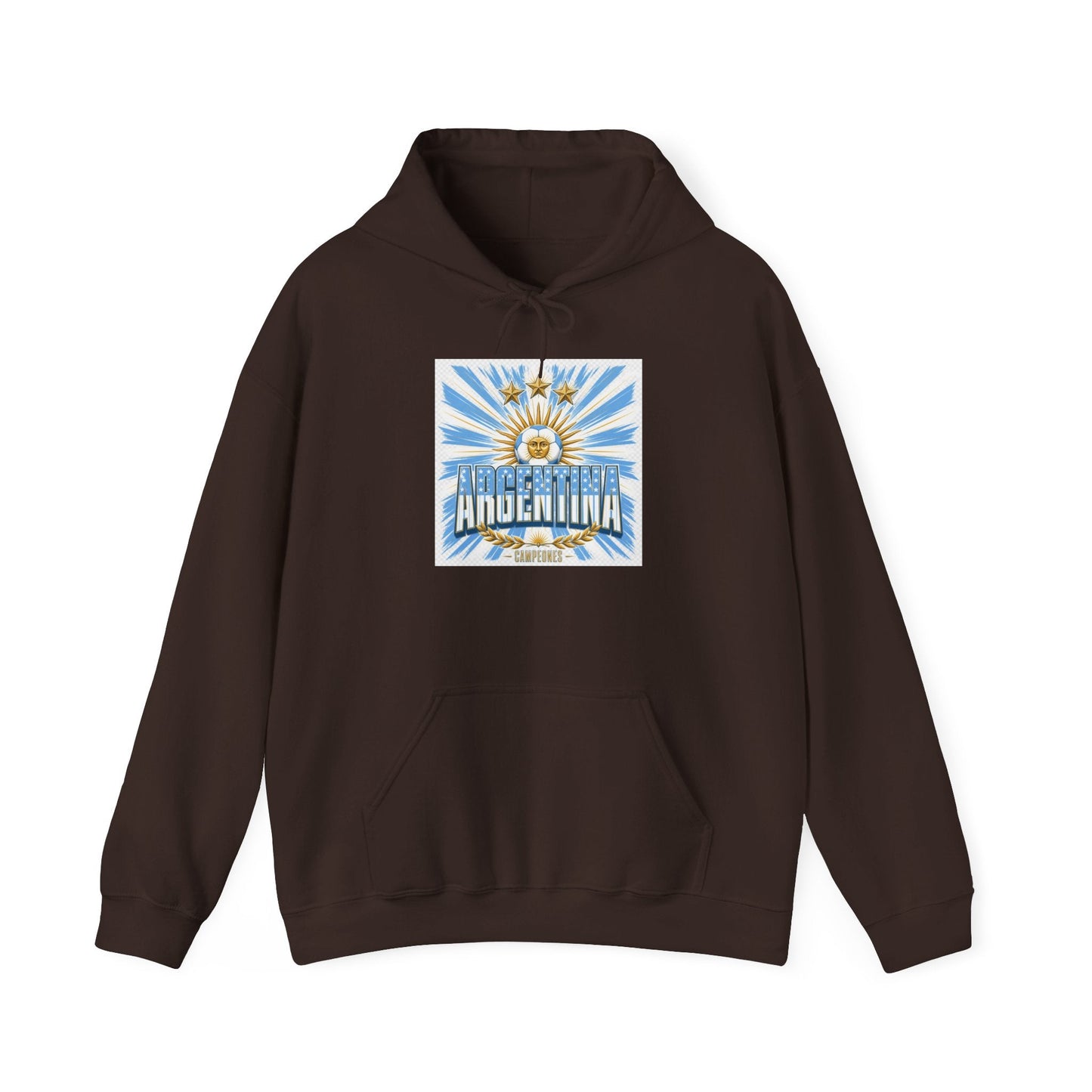 Argentina Sunburst Hoodie – Retro Argentine Flag Graphic Pullover Printify