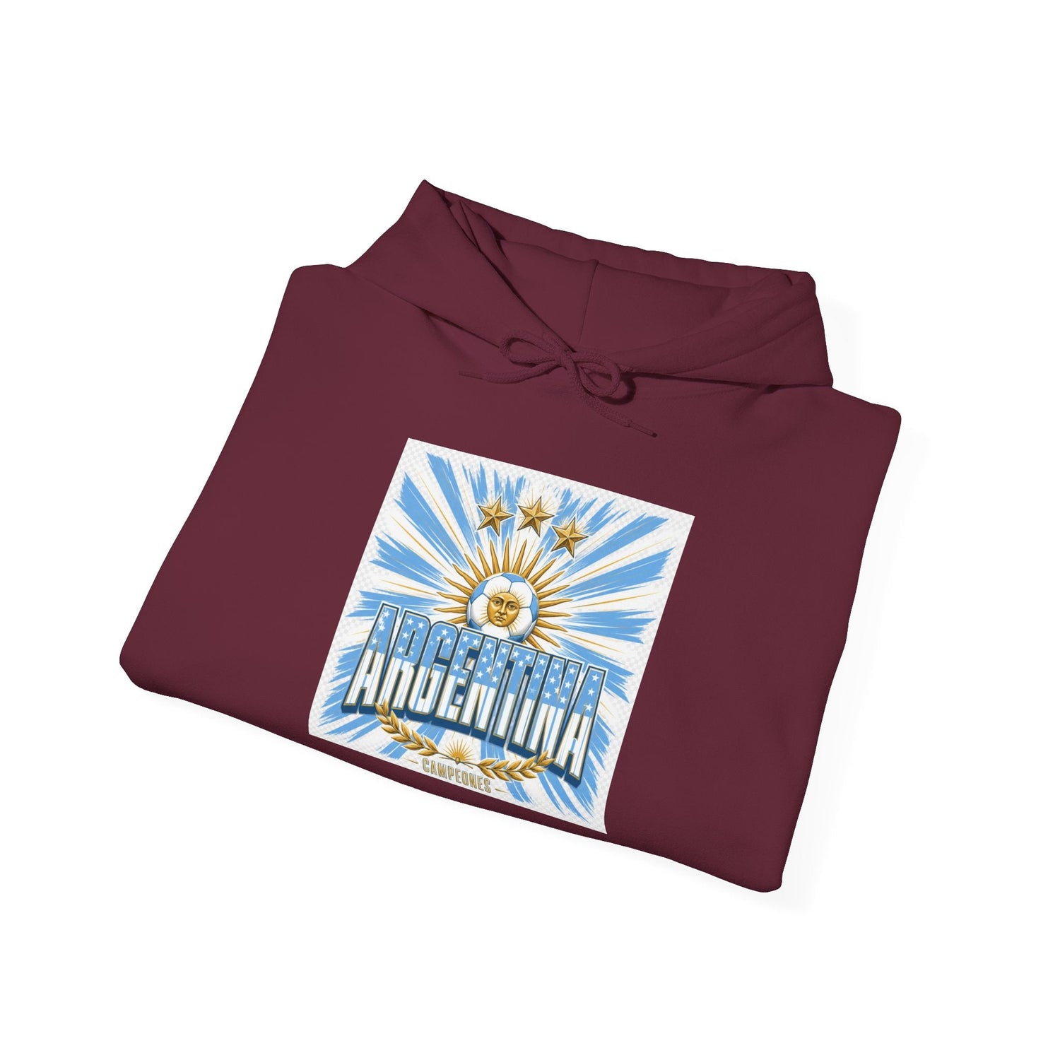 Argentina Sunburst Hoodie – Retro Argentine Flag Graphic Pullover Printify