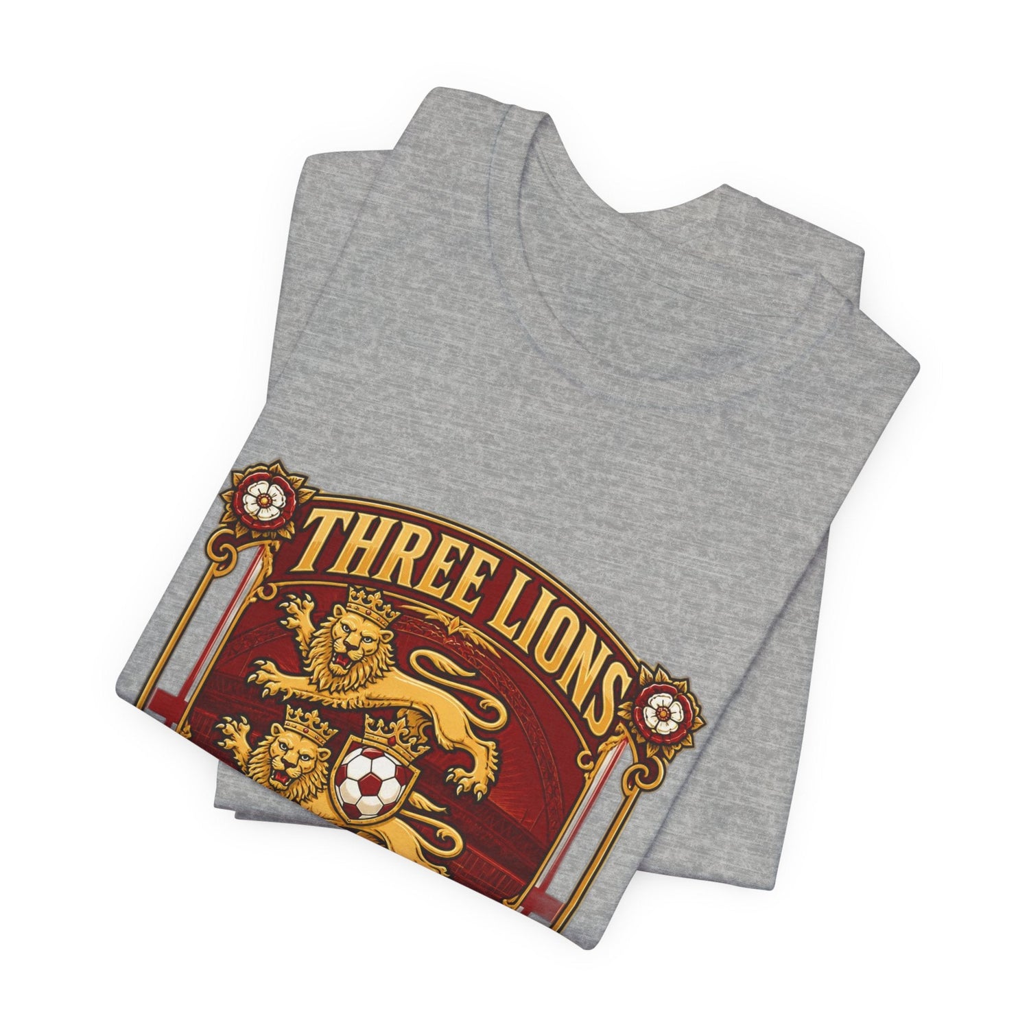 Three Lions England 2026 T‑Shirt — Vintage Football Crest Tee Printify