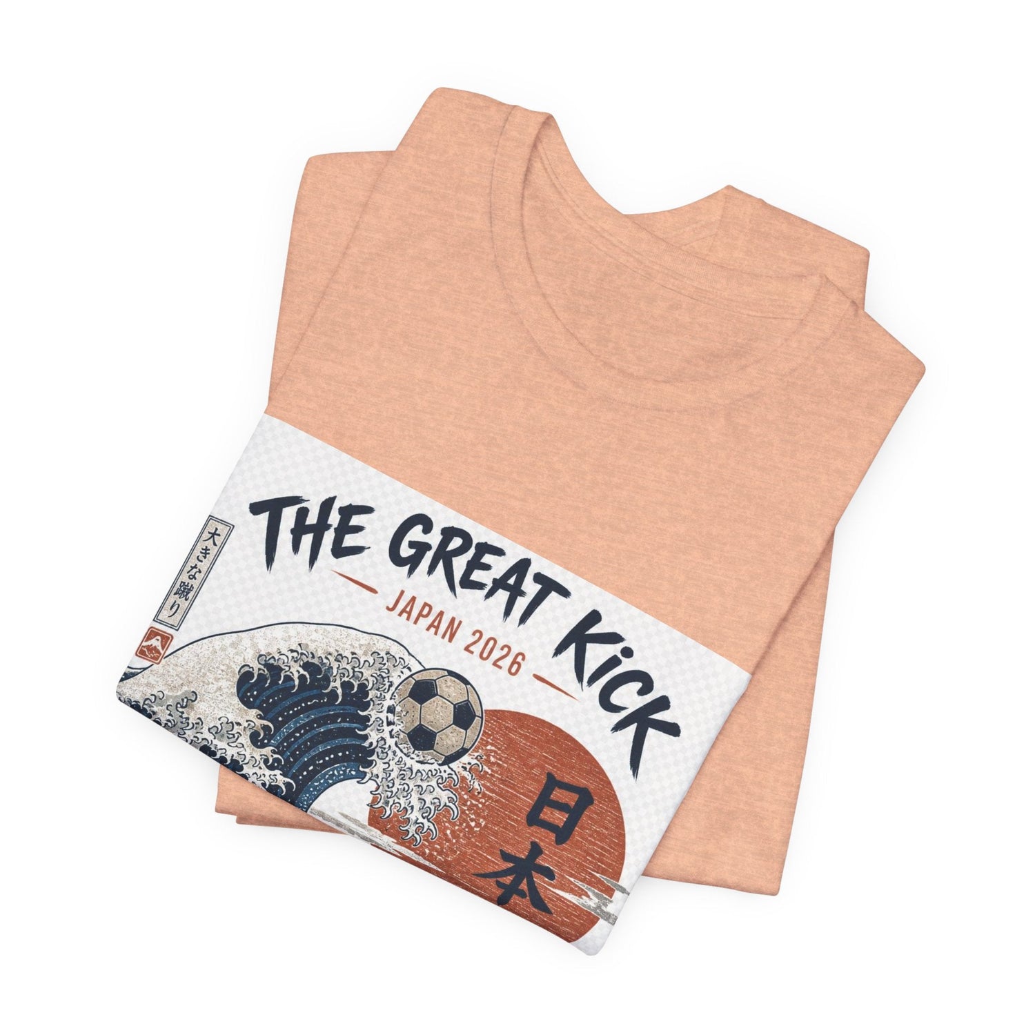 The Great Kick Japan 2028 Wave Tee — Vintage Japanese Surf & Martial Arts Graphic T-Shirt Printify
