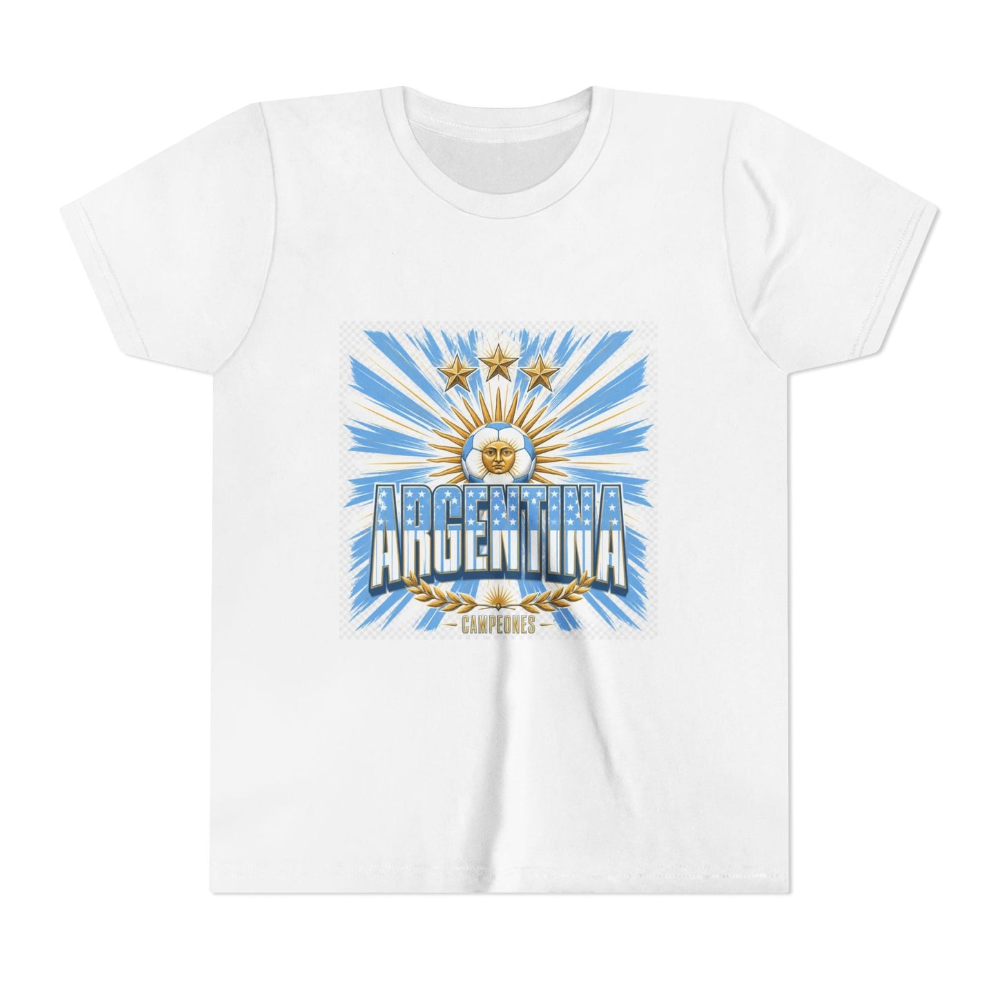 Argentina Youth Tee — Sun of May Flag Design Printify
