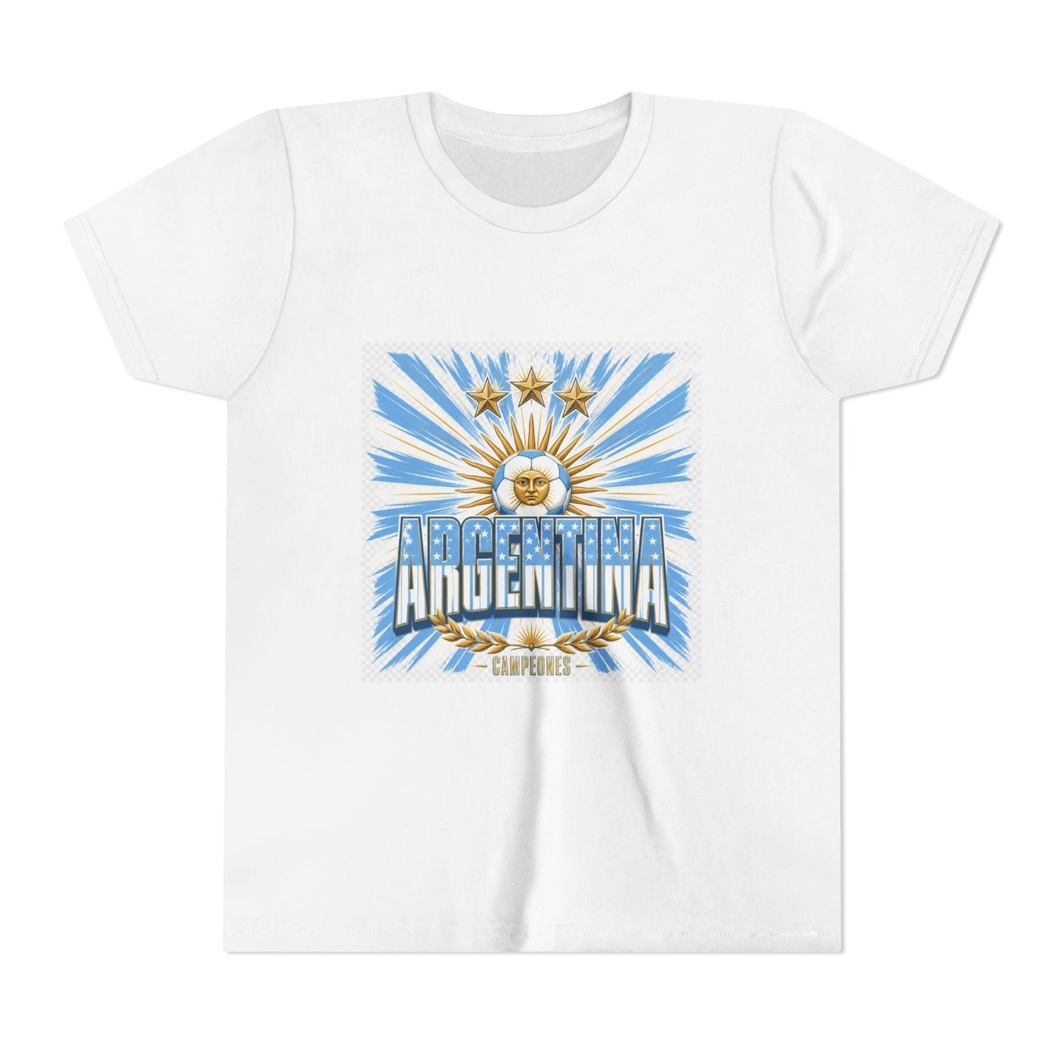 Argentina Youth Tee — Sun of May Flag Design Printify