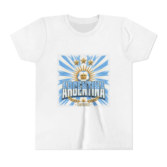Argentina Youth Tee — Sun of May Flag Design Printify
