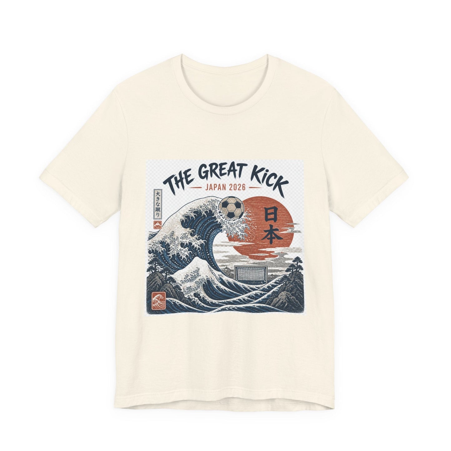 The Great Kick Japan 2028 Wave Tee — Vintage Japanese Surf & Martial Arts Graphic T-Shirt Printify