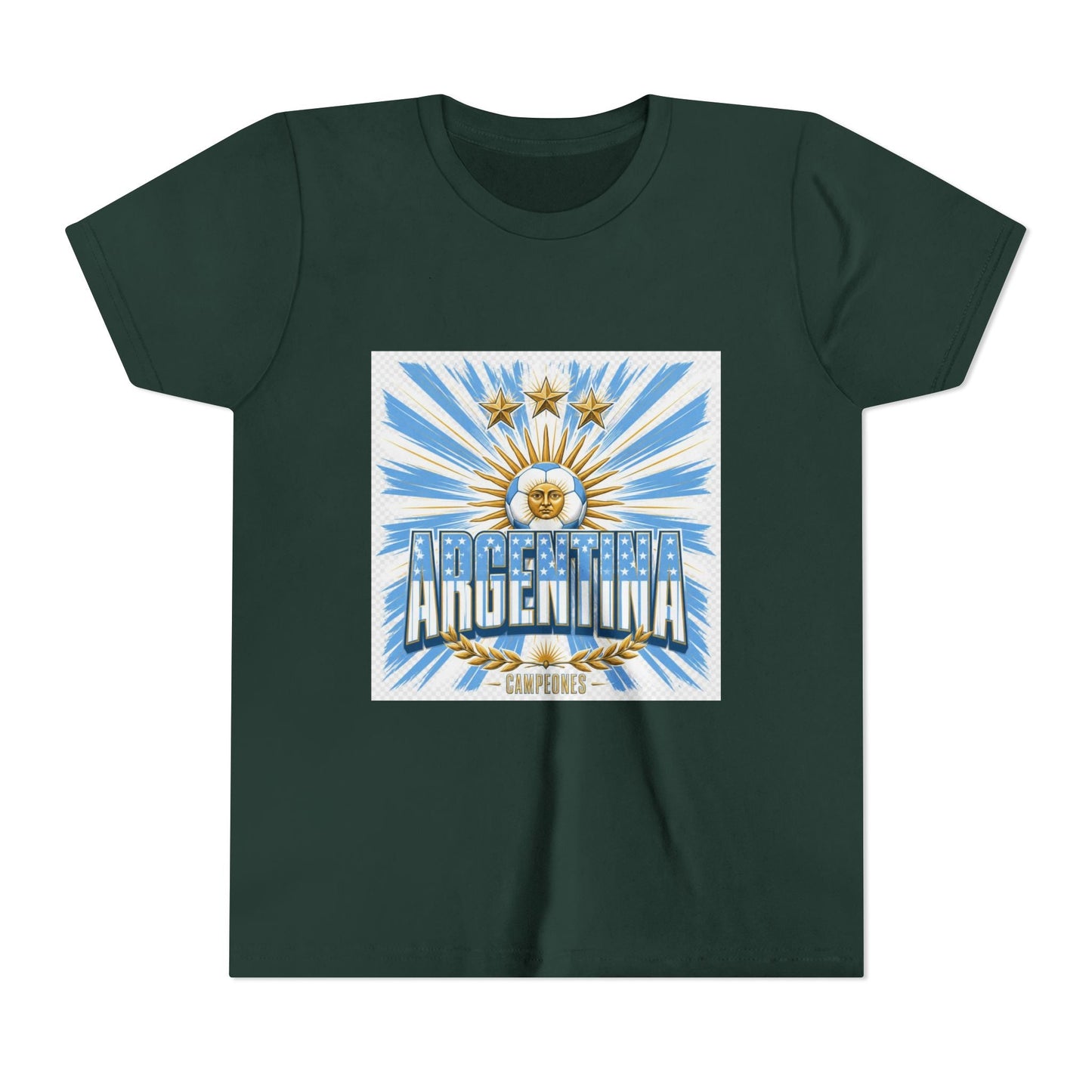 Argentina Youth Tee — Sun of May Flag Design Printify