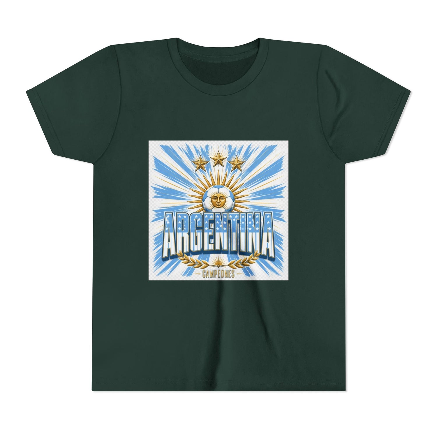Argentina Youth Tee — Sun of May Flag Design Printify