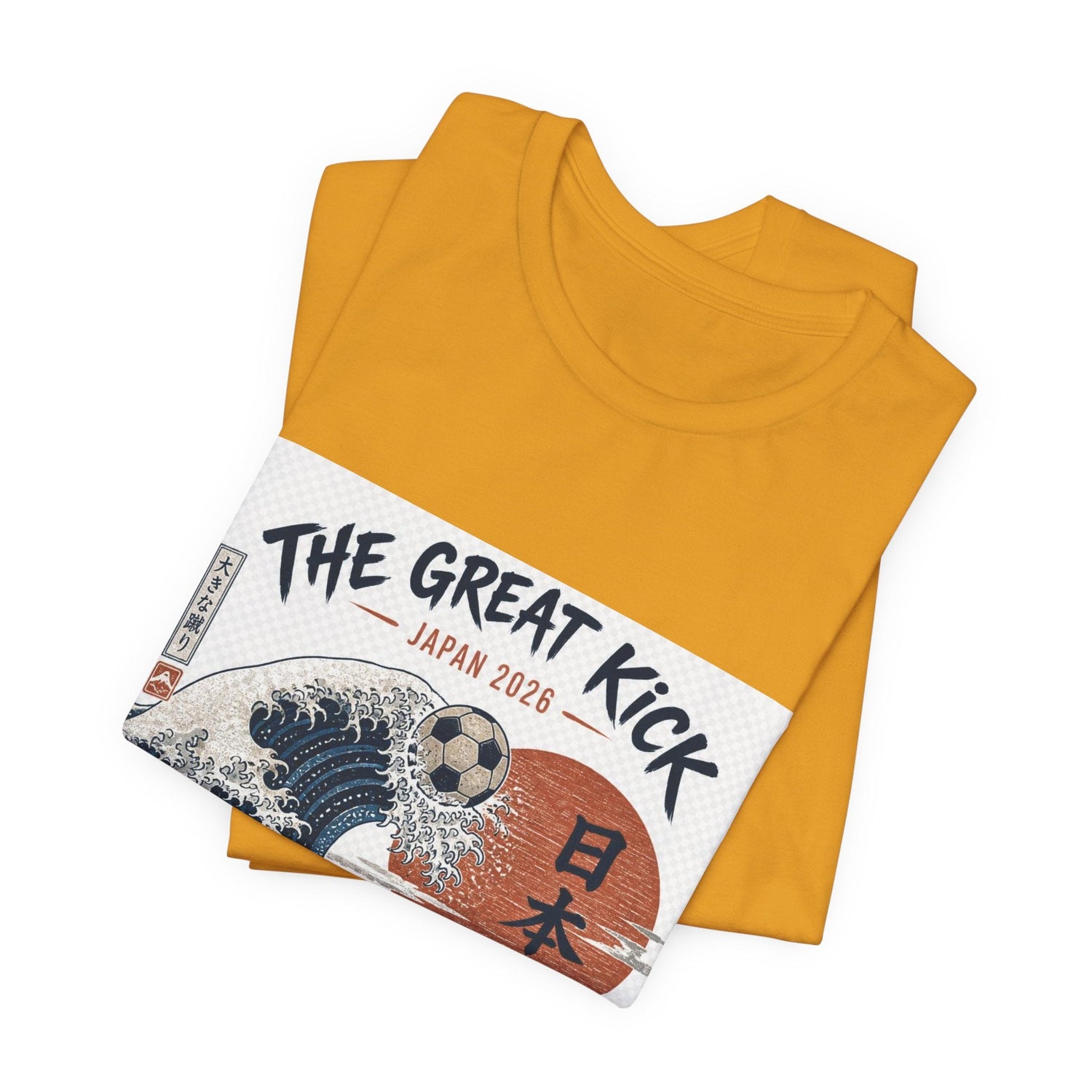 The Great Kick Japan 2028 Wave Tee — Vintage Japanese Surf & Martial Arts Graphic T-Shirt Printify