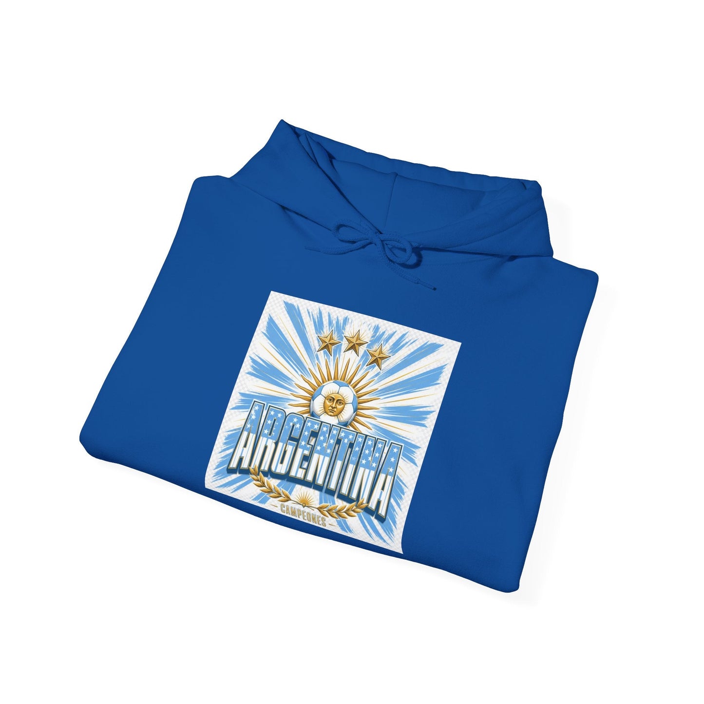 Argentina Sunburst Hoodie – Retro Argentine Flag Graphic Pullover Printify