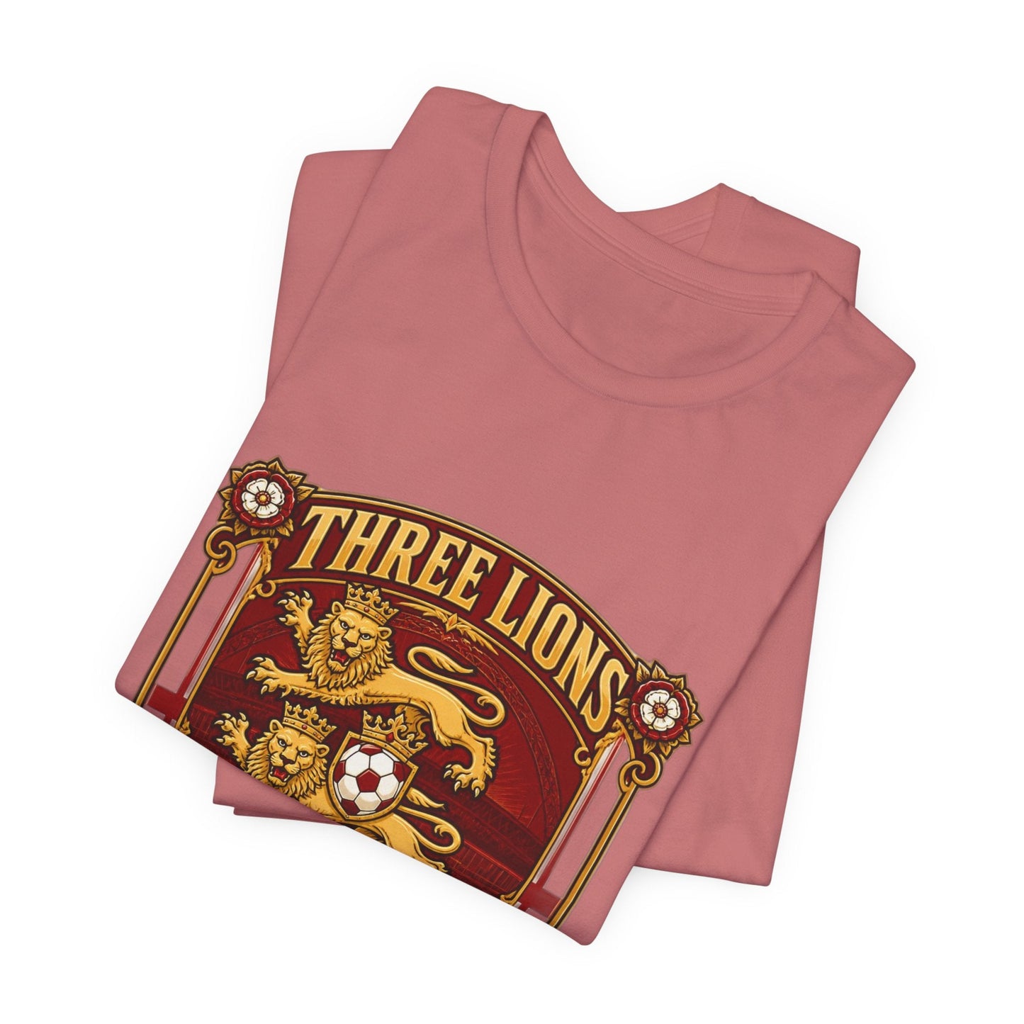 Three Lions England 2026 T‑Shirt — Vintage Football Crest Tee Printify