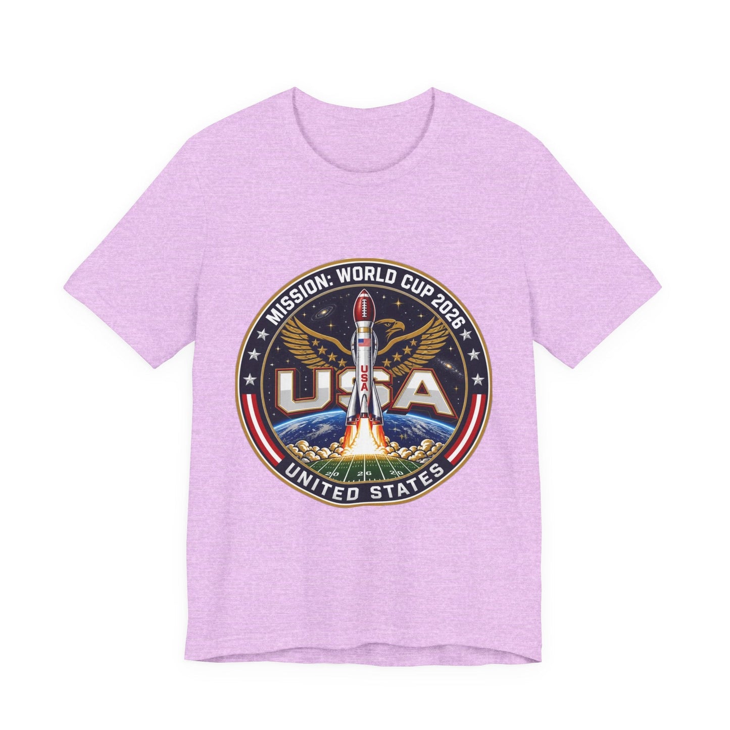 USA Rocket Mission Tee — World Cup 2024 Vintage Space Graphic T-Shirt Printify