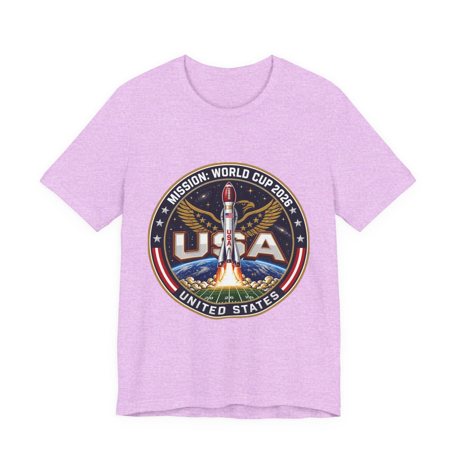 USA Rocket Mission Tee — World Cup 2024 Vintage Space Graphic T-Shirt Printify