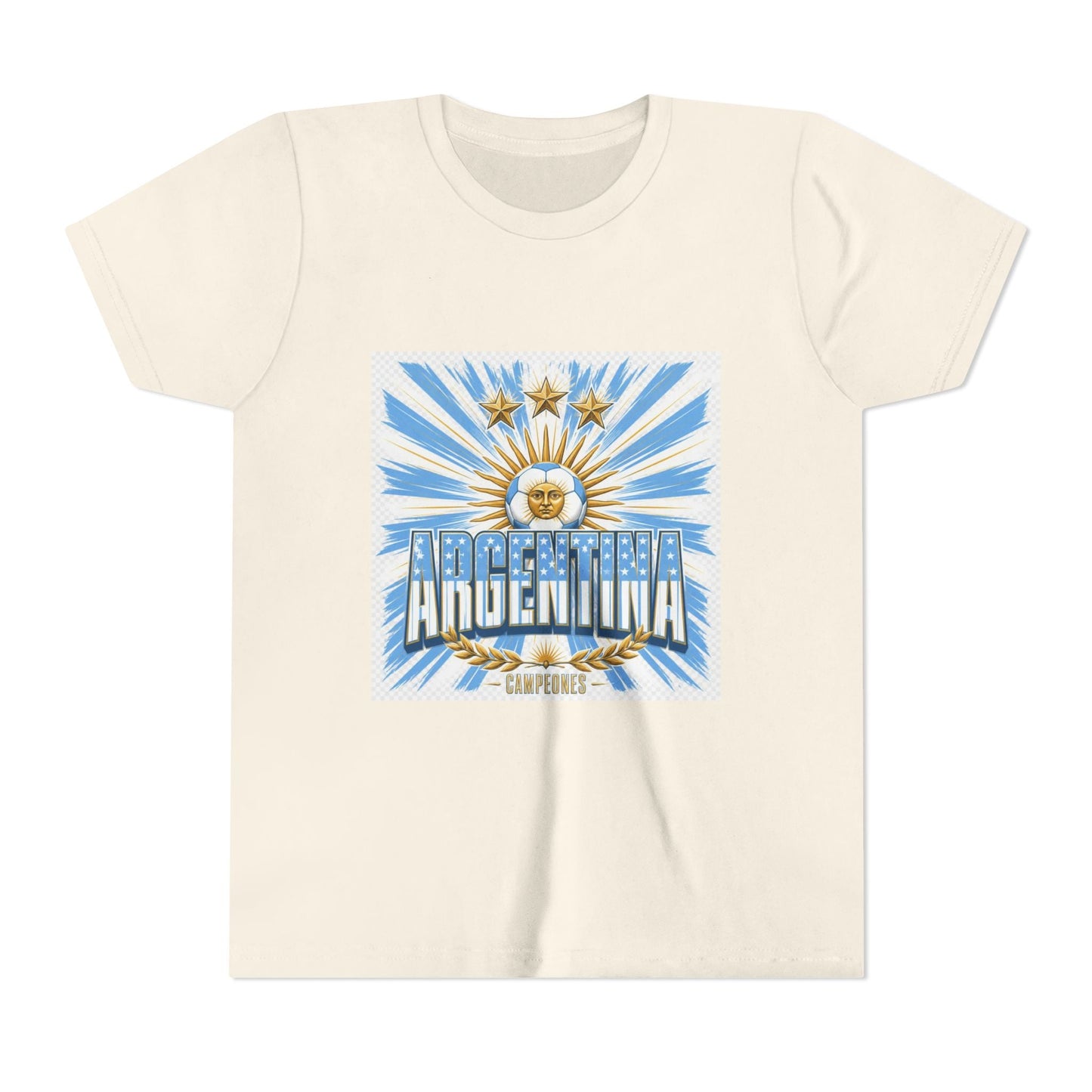 Argentina Youth Tee — Sun of May Flag Design Printify