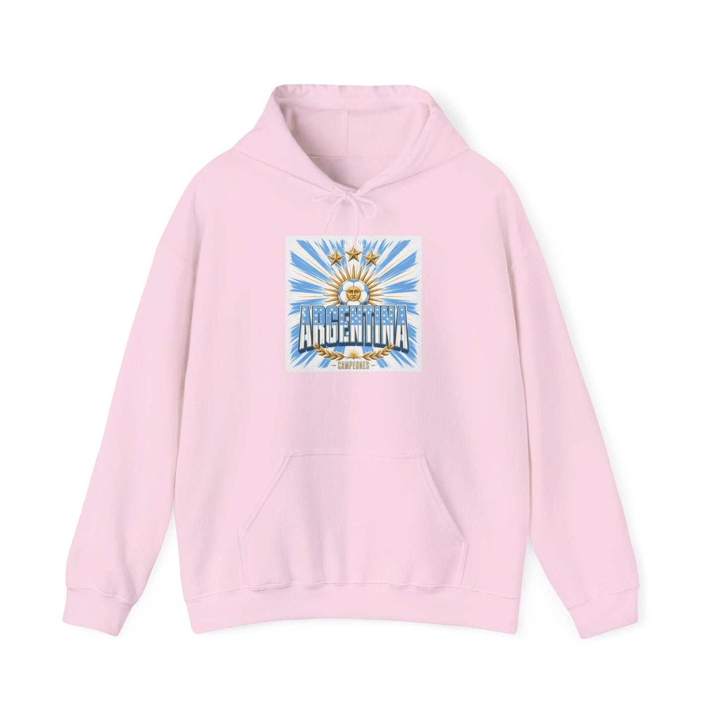 Argentina Sunburst Hoodie – Retro Argentine Flag Graphic Pullover Printify